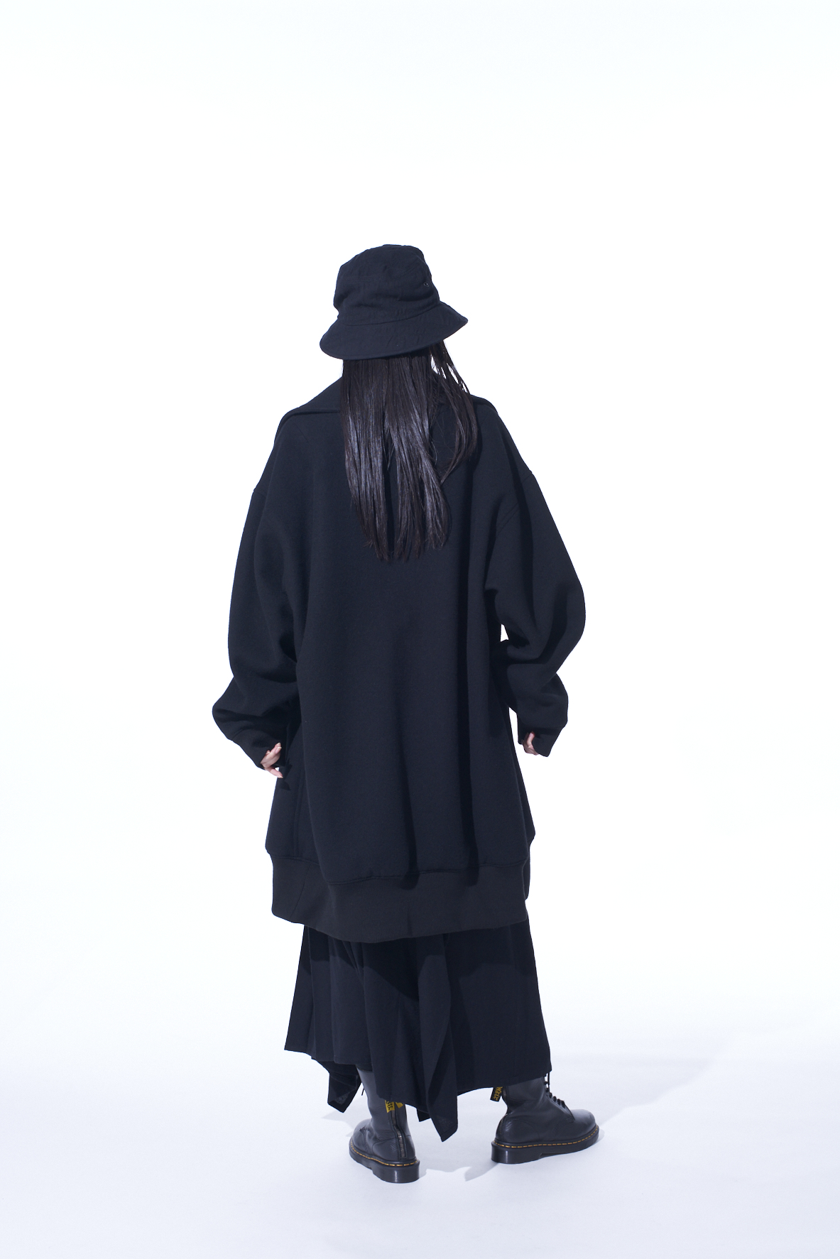 DOUBLE-WEAVE MELTON OVERSIZED LONG TRUCK TOP