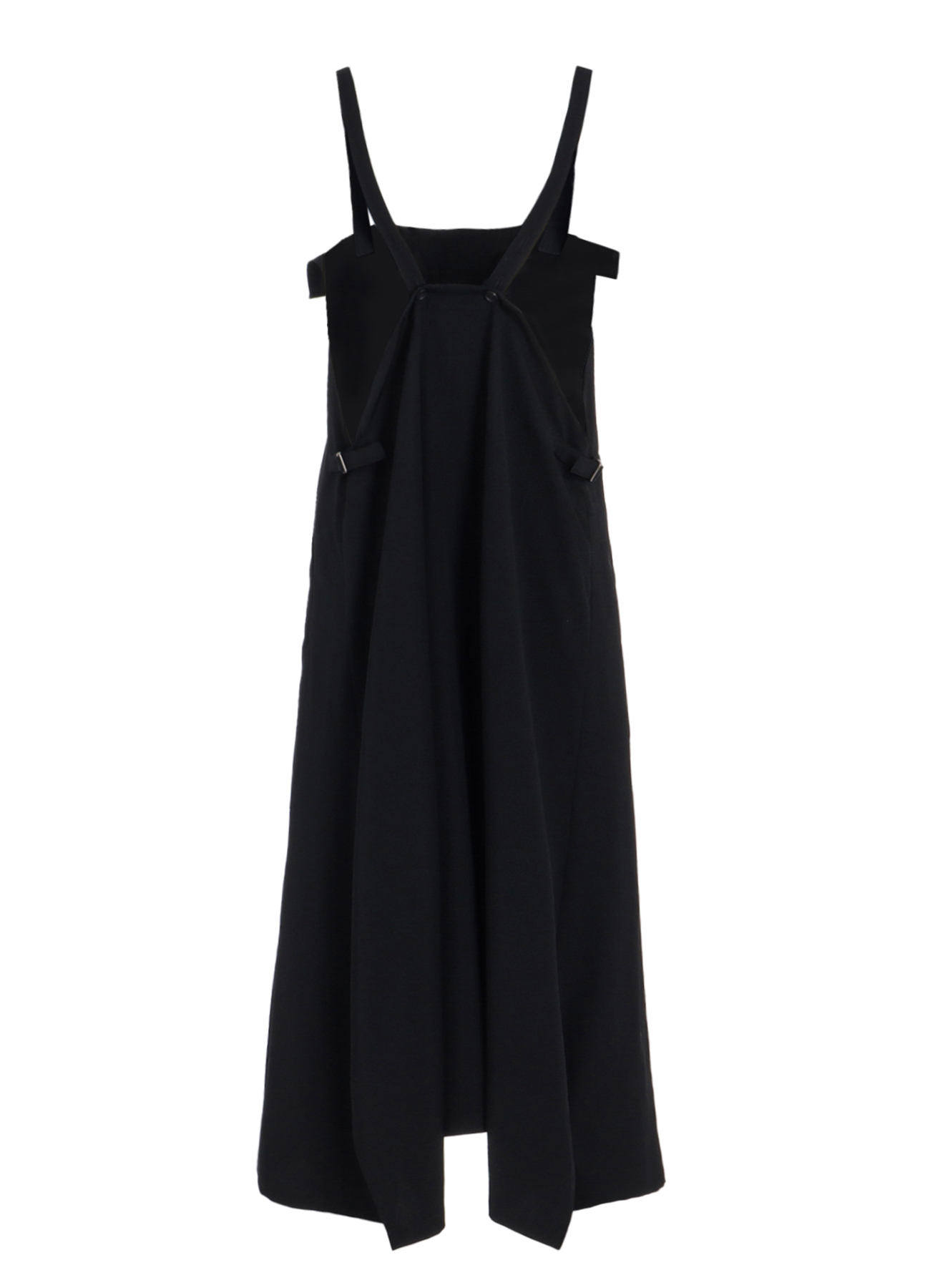 WASHER WOOL GABARDINE PLEATED SHOULDER STRAP DRESS