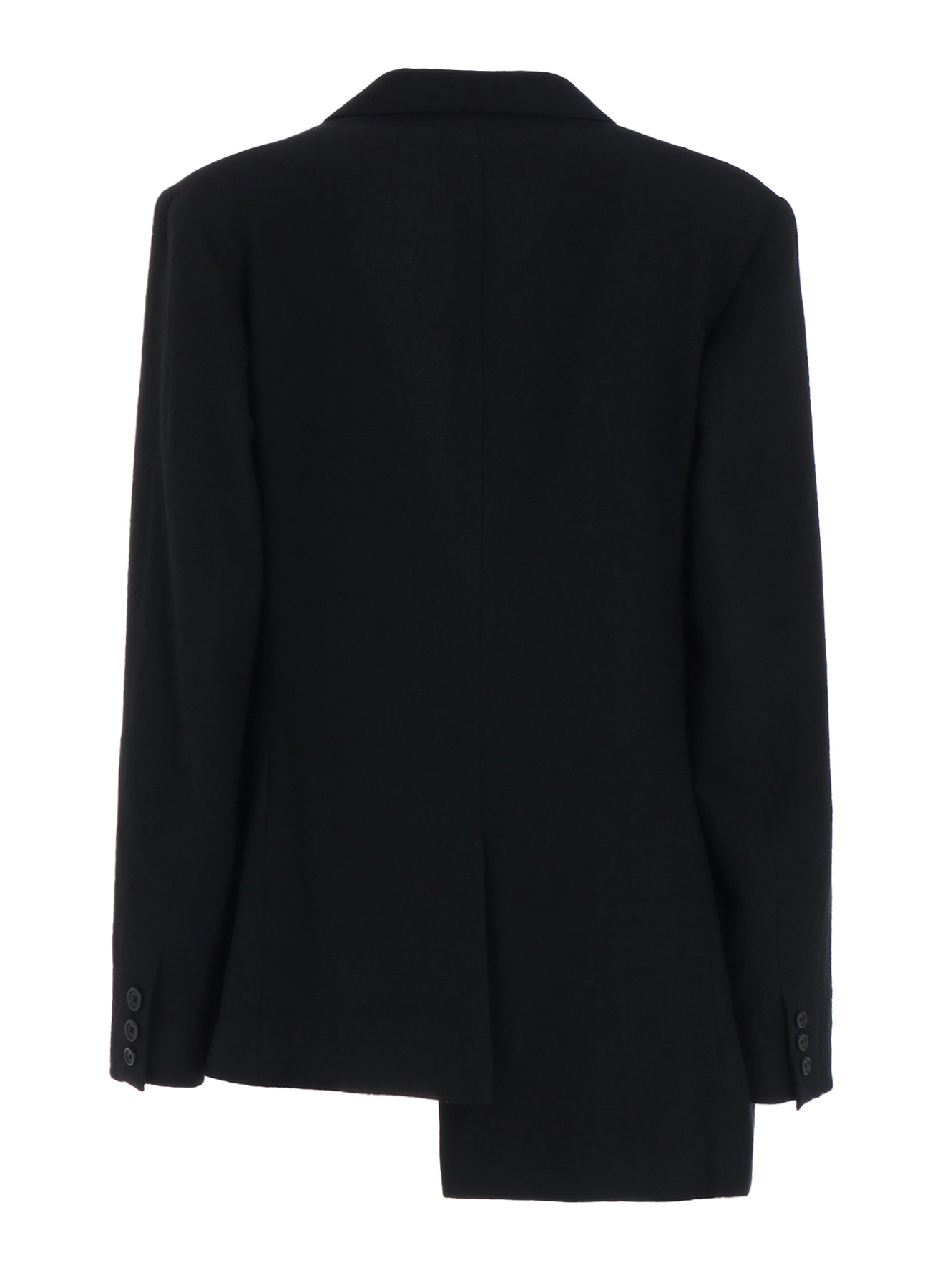 WOOL VIYELLA ASYMMETRICAL PLEATED JACKET