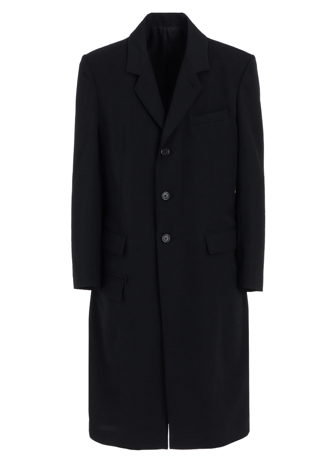 WASHER WOOL GABARDINE SLIM LONG JACKET