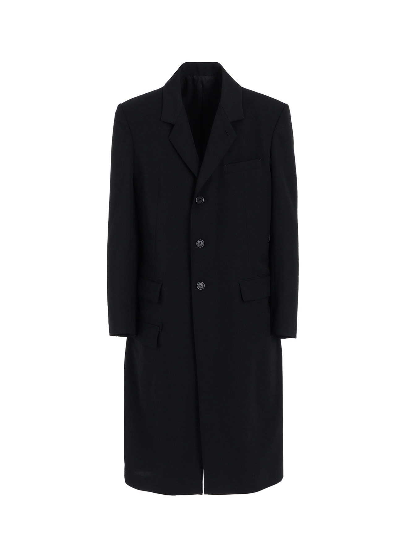 WASHER WOOL GABARDINE SLIM LONG JACKET