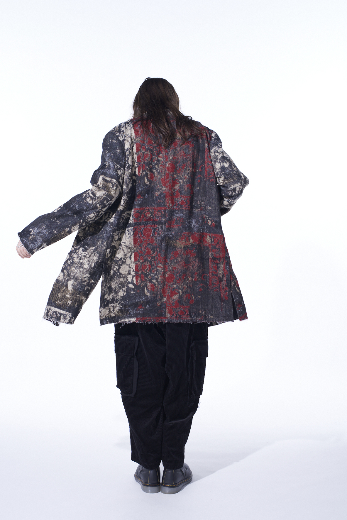 FLORAL JACQUARD LONG JACKET