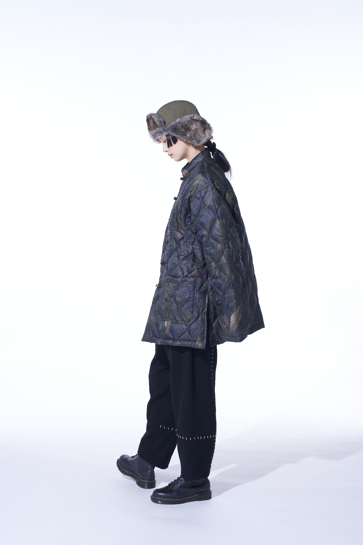 【12/5 12:00 Release】【S'YTE X TAION】DAHLIA CAMOUFLAGE QUILTED DOWN CHINA JACKET