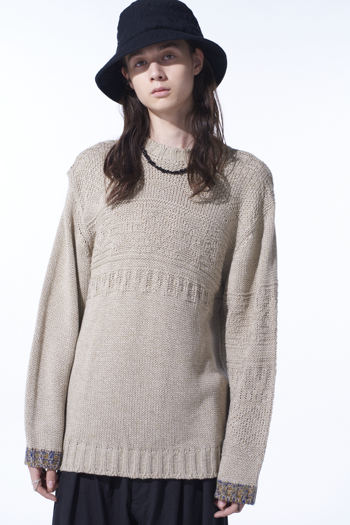 BULKY WOOL LYNX PULLOVER KNIT