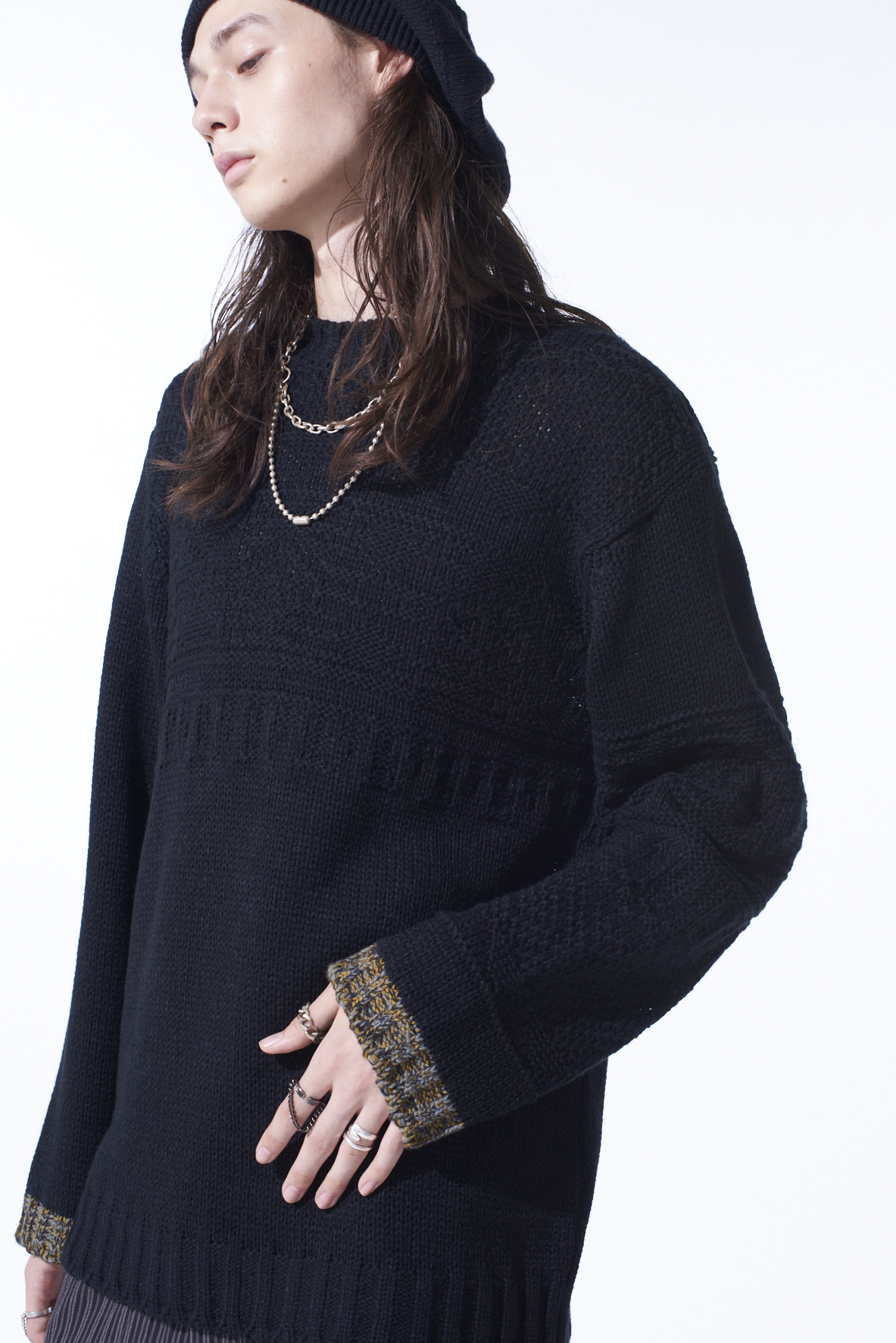 BULKY WOOL LYNX PULLOVER KNIT