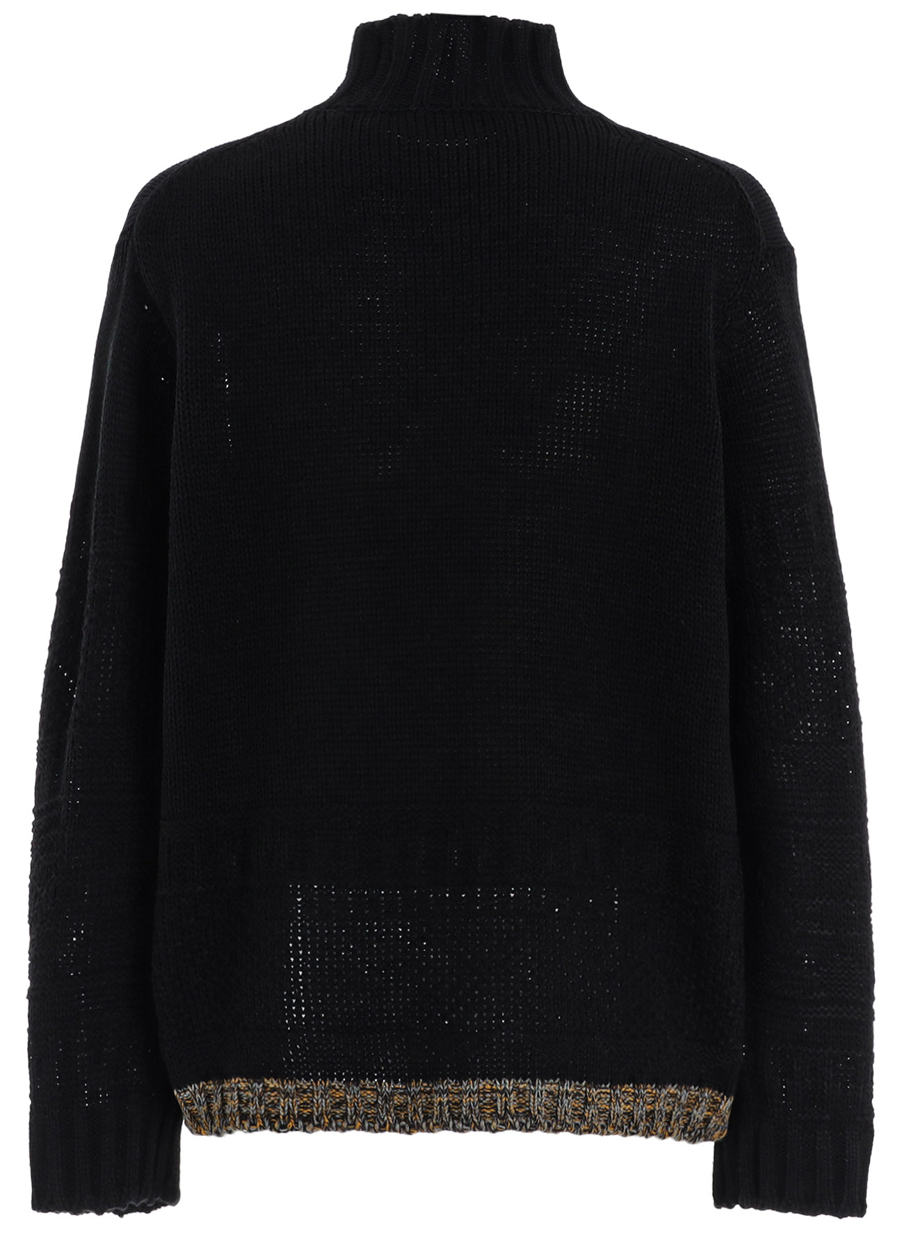 BULKY WOOL LYNX HIGH NECK KNIT