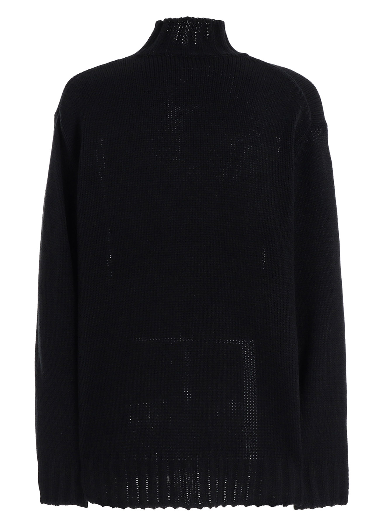 BULKY WOOL BIG POCKET HIGH NECK KNIT