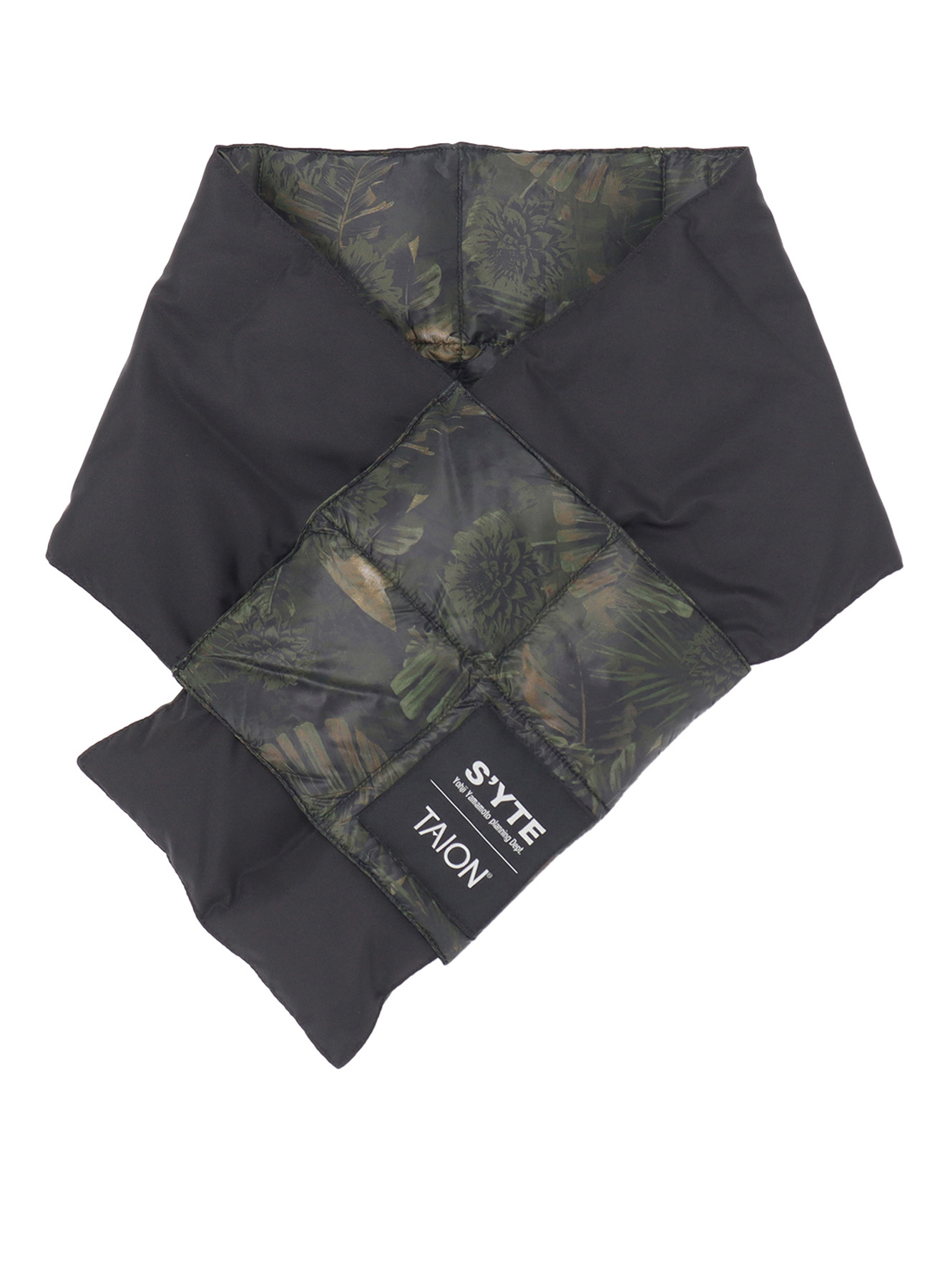 【11/21 12:00 Release】【S'YTE X TAION】DAHLIA CAMOUFLAGE QUILTED DOWN REVERSIBLE SCARF