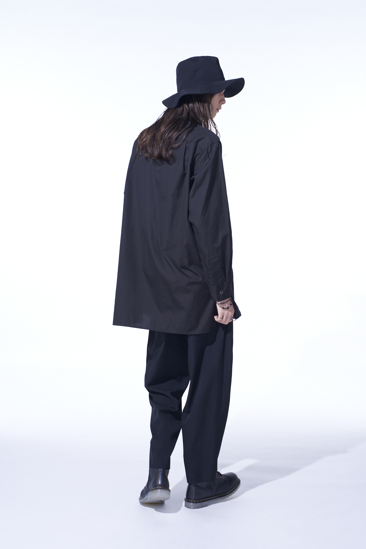 WASHER WOOL GABARDINE 2-TUCK WIDE PANT