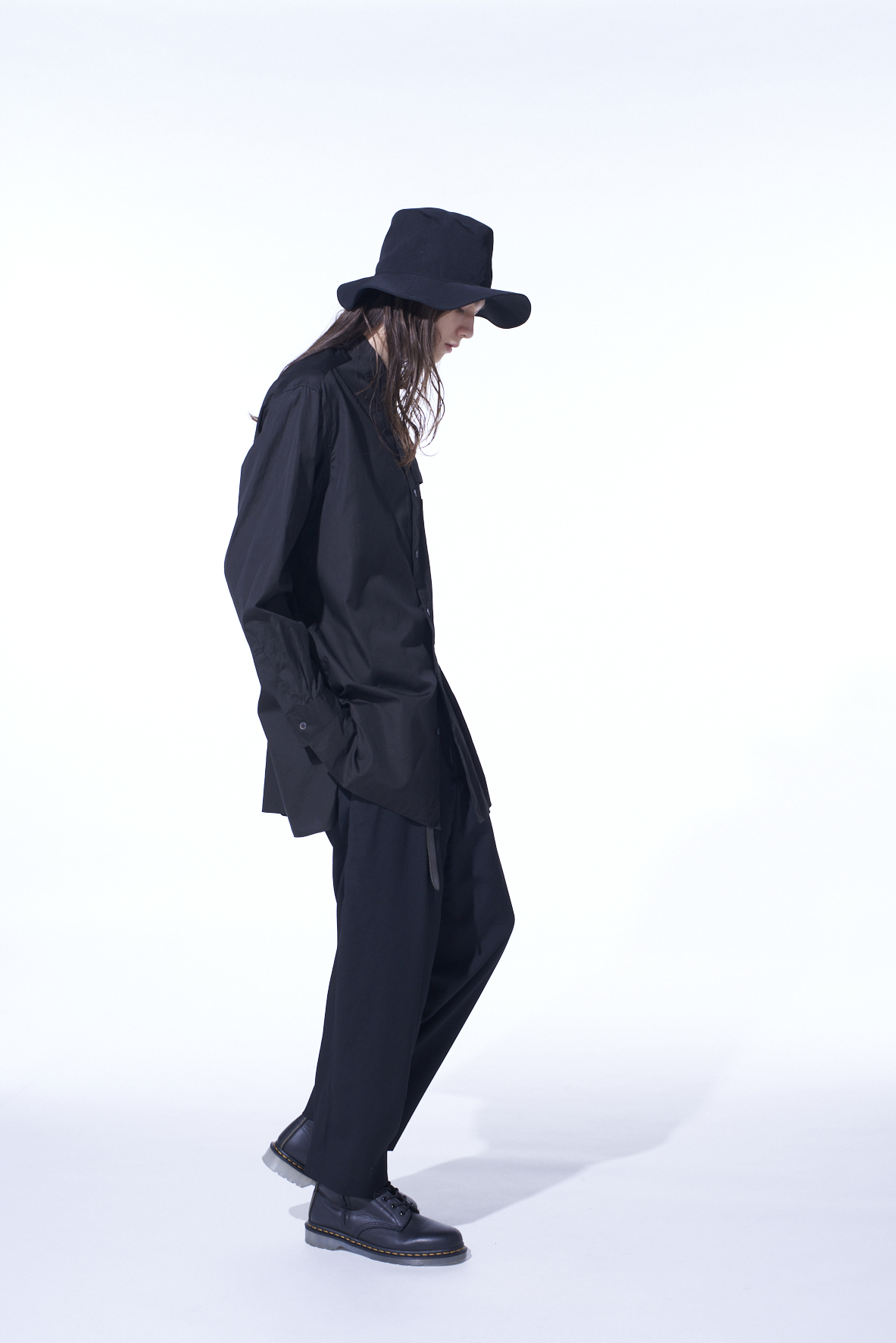 WASHER WOOL GABARDINE 2-TUCK WIDE PANT