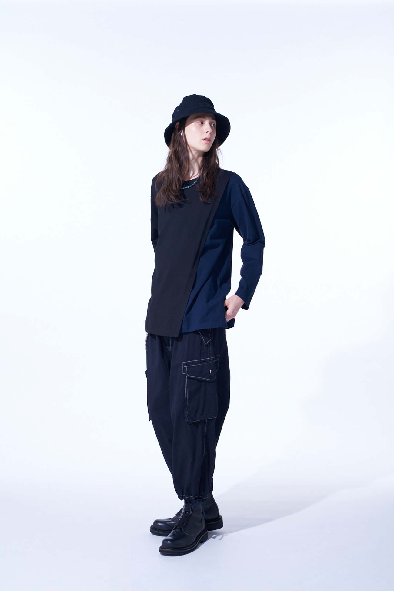 COTTON TWILL GARMENT DYED BALLOON CARGO PANTS