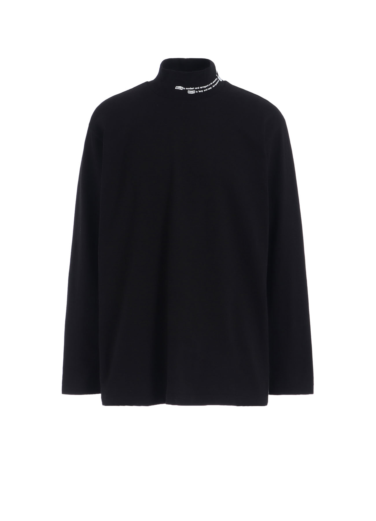 20/COTTON JERSEY「Black is Modest」HIGH NECK T-SHIRT