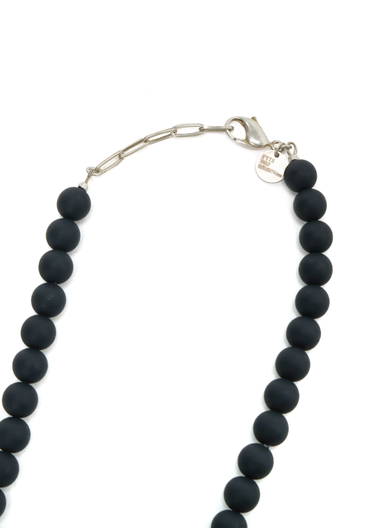 CRYSTAL + BLACK BEADS NECKLACE