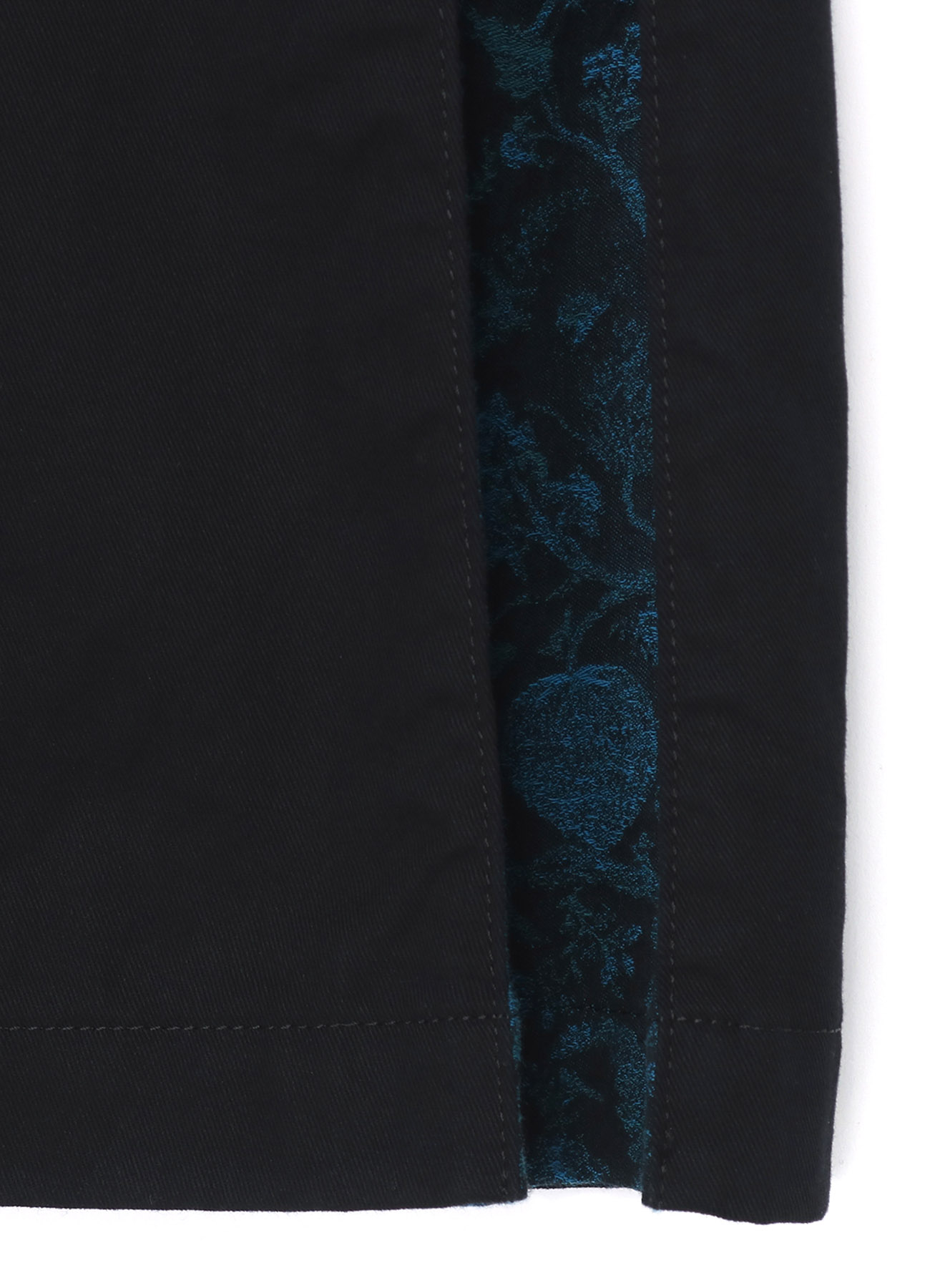 Thorny Pattern Jacquard Gusseted Hem Katsuragi Long Shirt