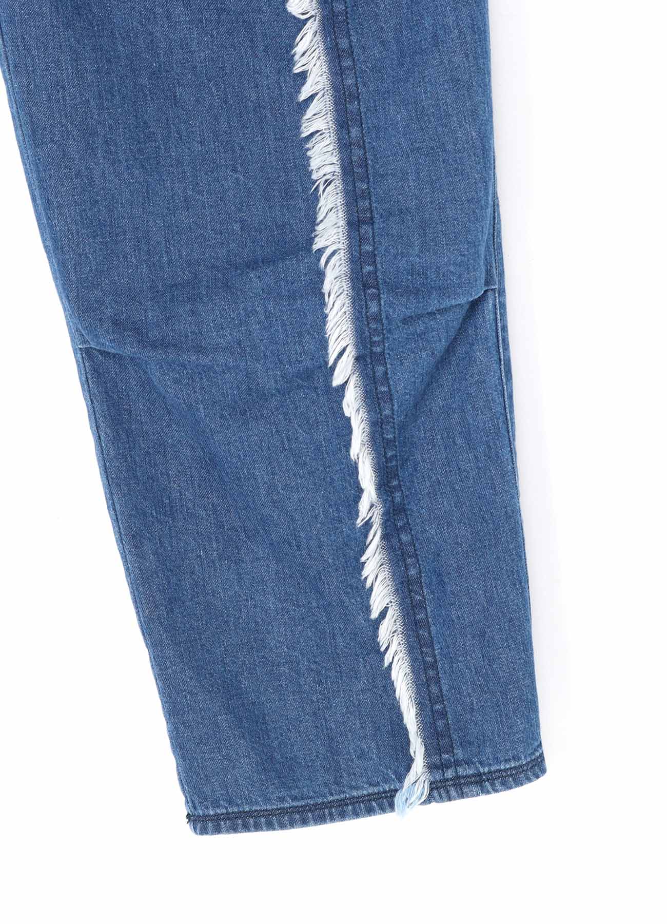8OZ DENIM PANTS WITH RIPPED LINE DETAIL