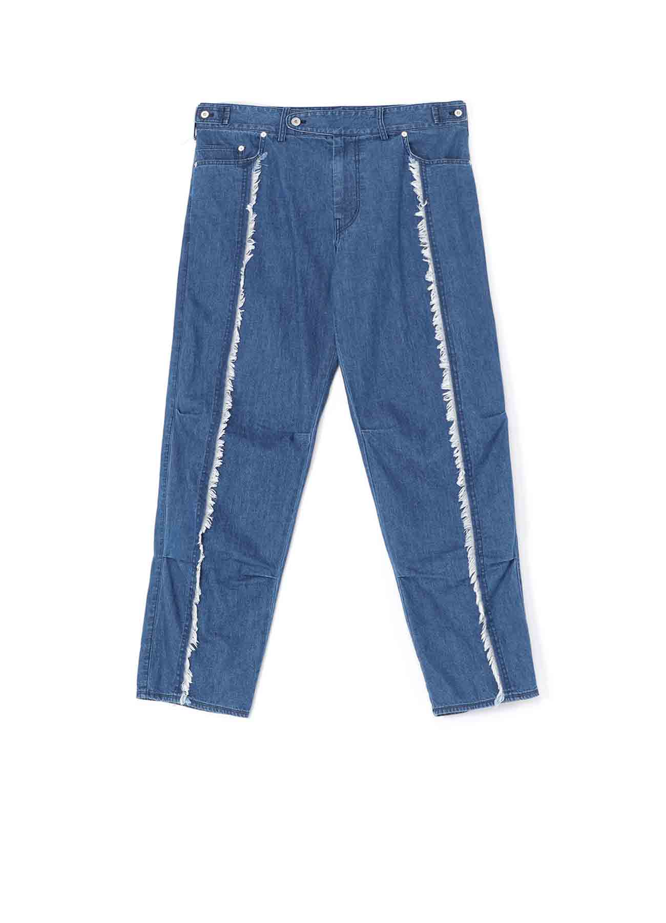 8OZ DENIM PANTS WITH RIPPED LINE DETAIL