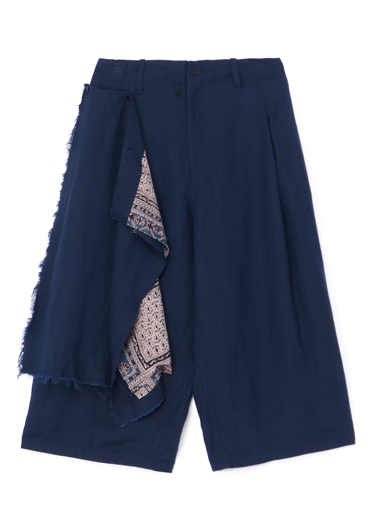 LINEN/RAYON EASY CLOTH+INDIAN BLOCK SQUARE PRINT PANTS