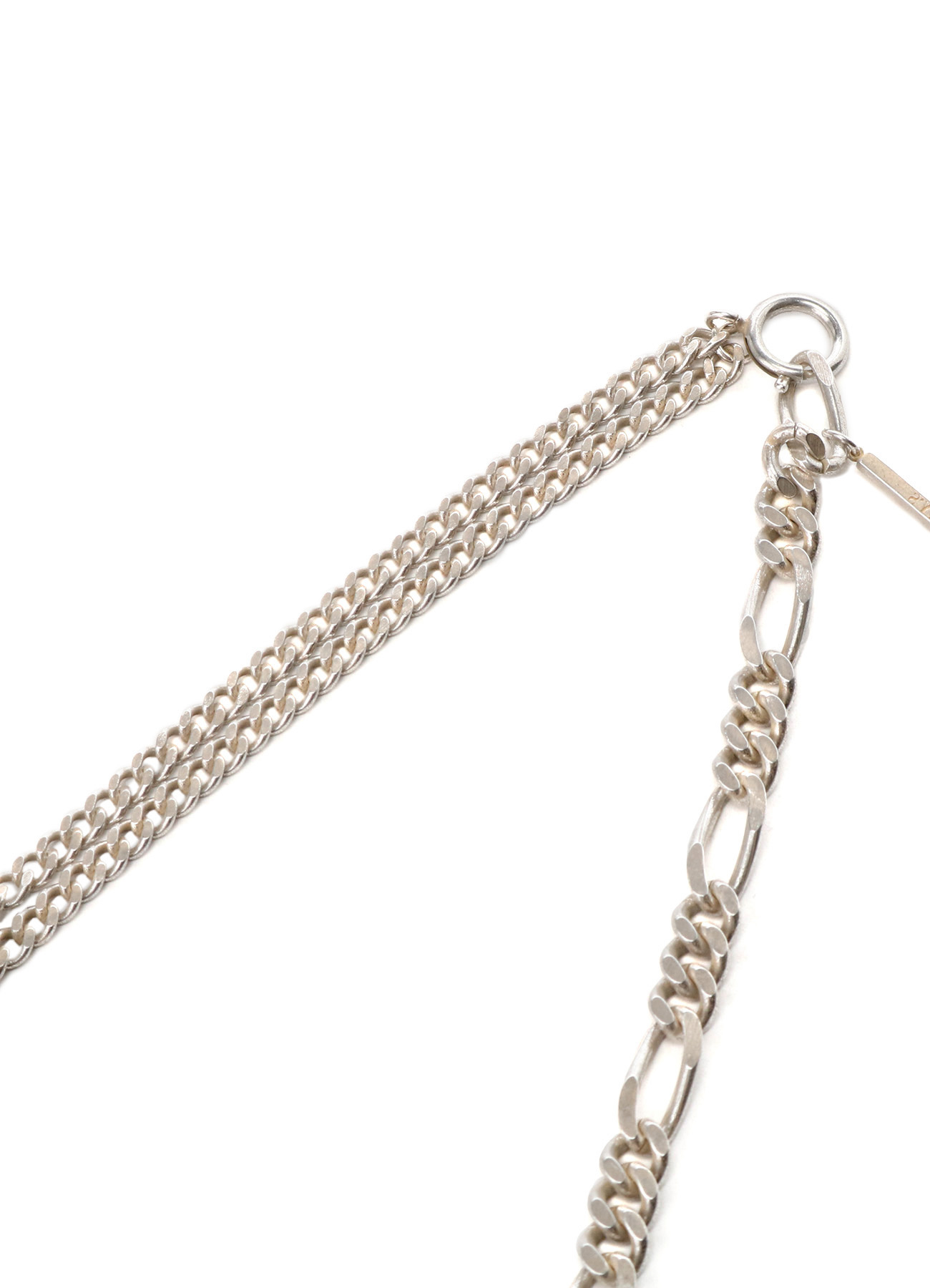Brass Spike Figaro Curve Chain Necklace