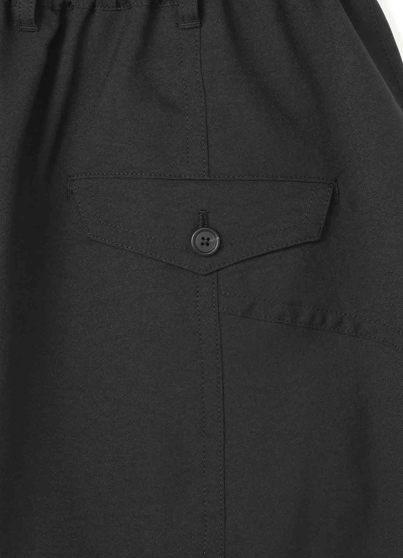 Shiwanoaru P/e Stretch Twill Switching Seam Pocket 6-quarter-length Saruel Pants