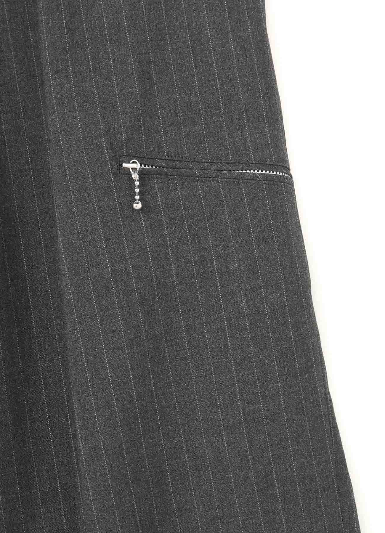 Pe/Rayon Tropical Pinstripe Stretch Studs Slim Mackin Sarrouel Pants