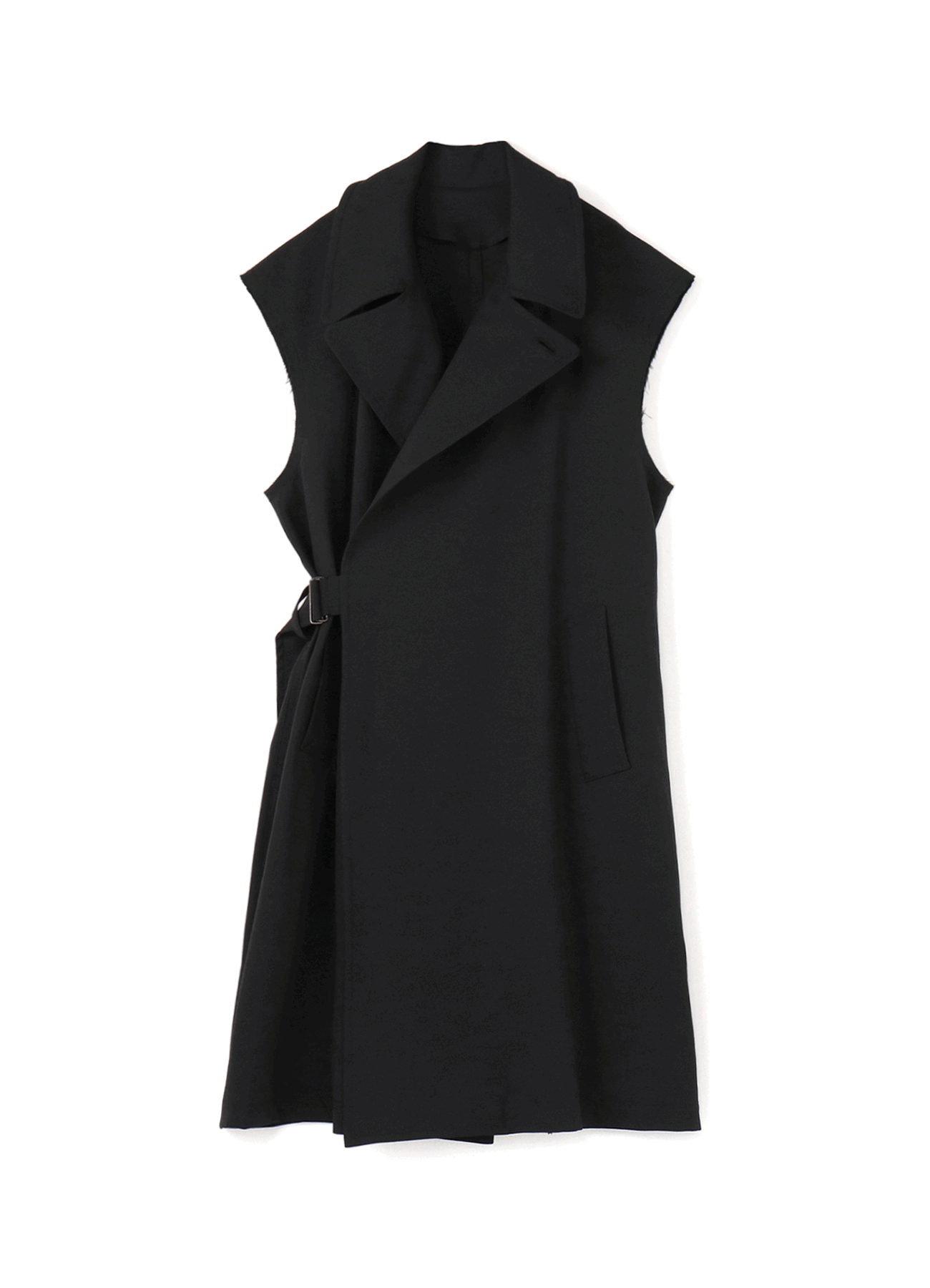 Shiwanoaru Polyester Stretch Twill Sleeveless Tyrocken Coat