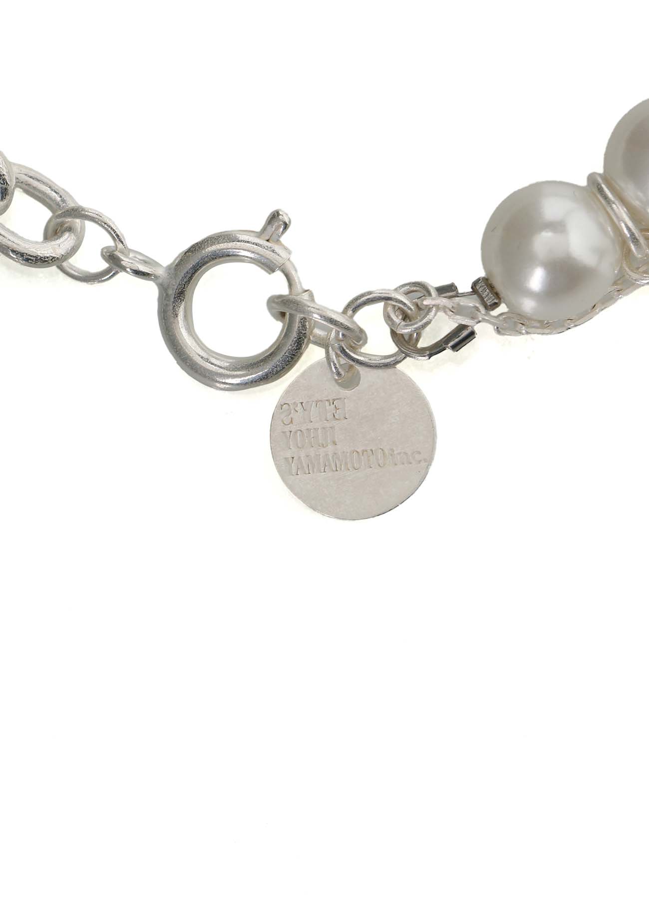 SAFETY PINS IMITATION PEARL BRACELET