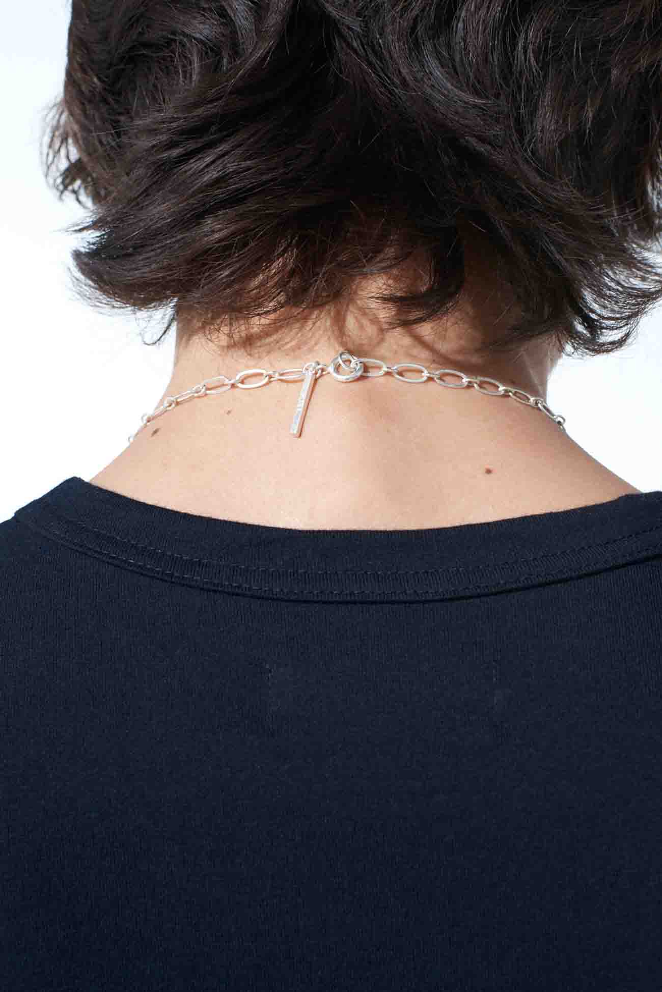 SAFETY PINS IMITATION PEARL NECKLACE