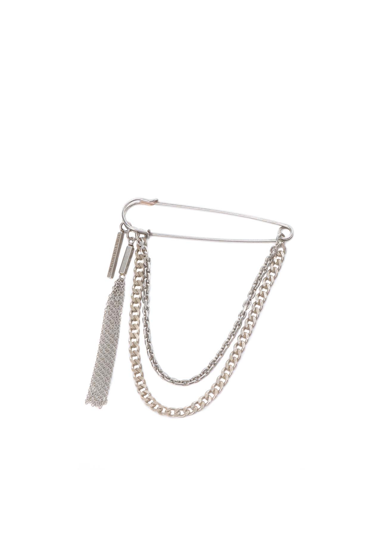 Curve Chain Tassel Brooch