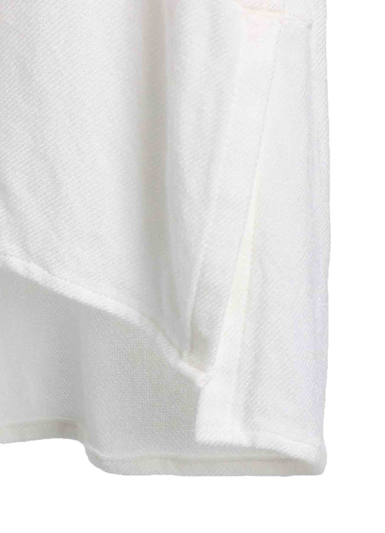 VISCOSE TWILL CUT-OFF OPEN-COLLAR SHIRT