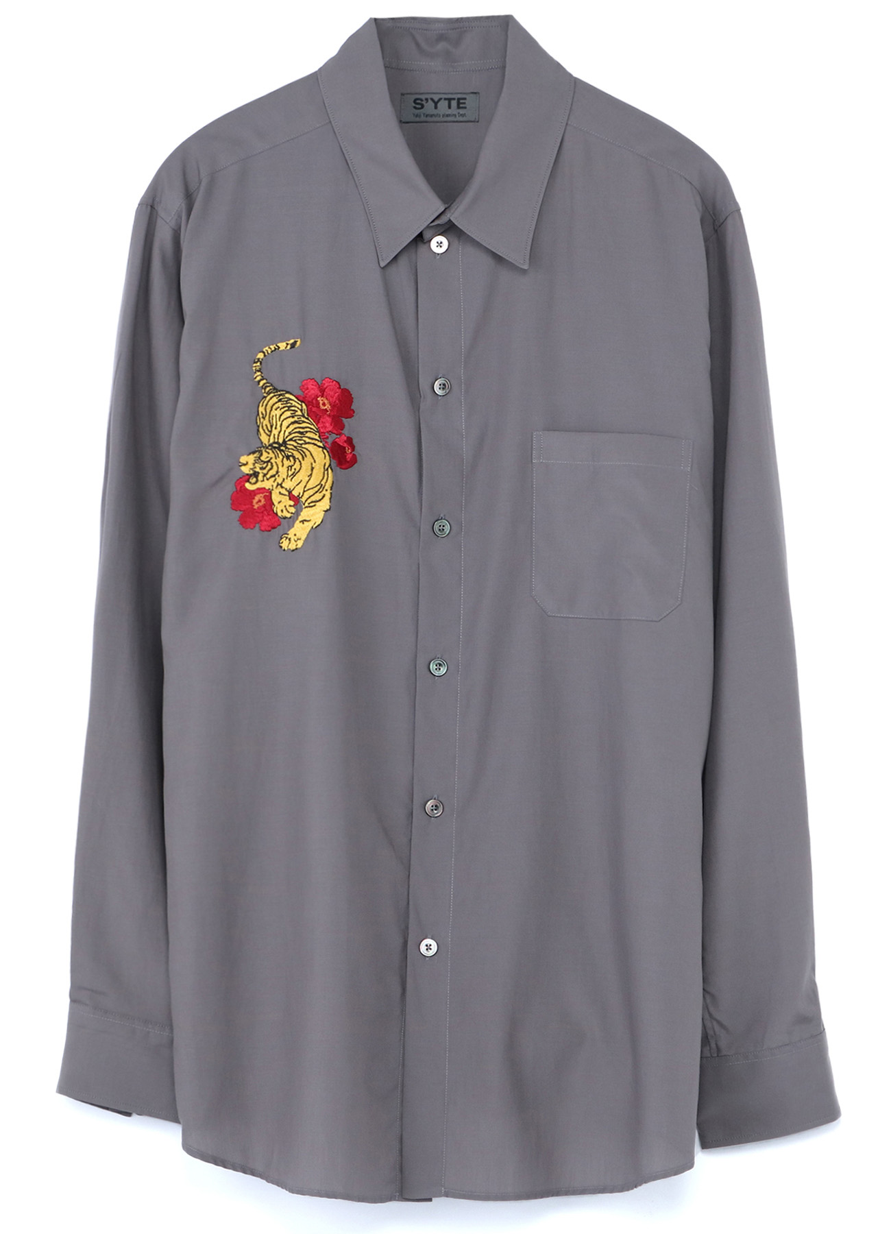 50S CELLULOSE/COTTON BROAD EMBROIDERY REGULAR SHIRT