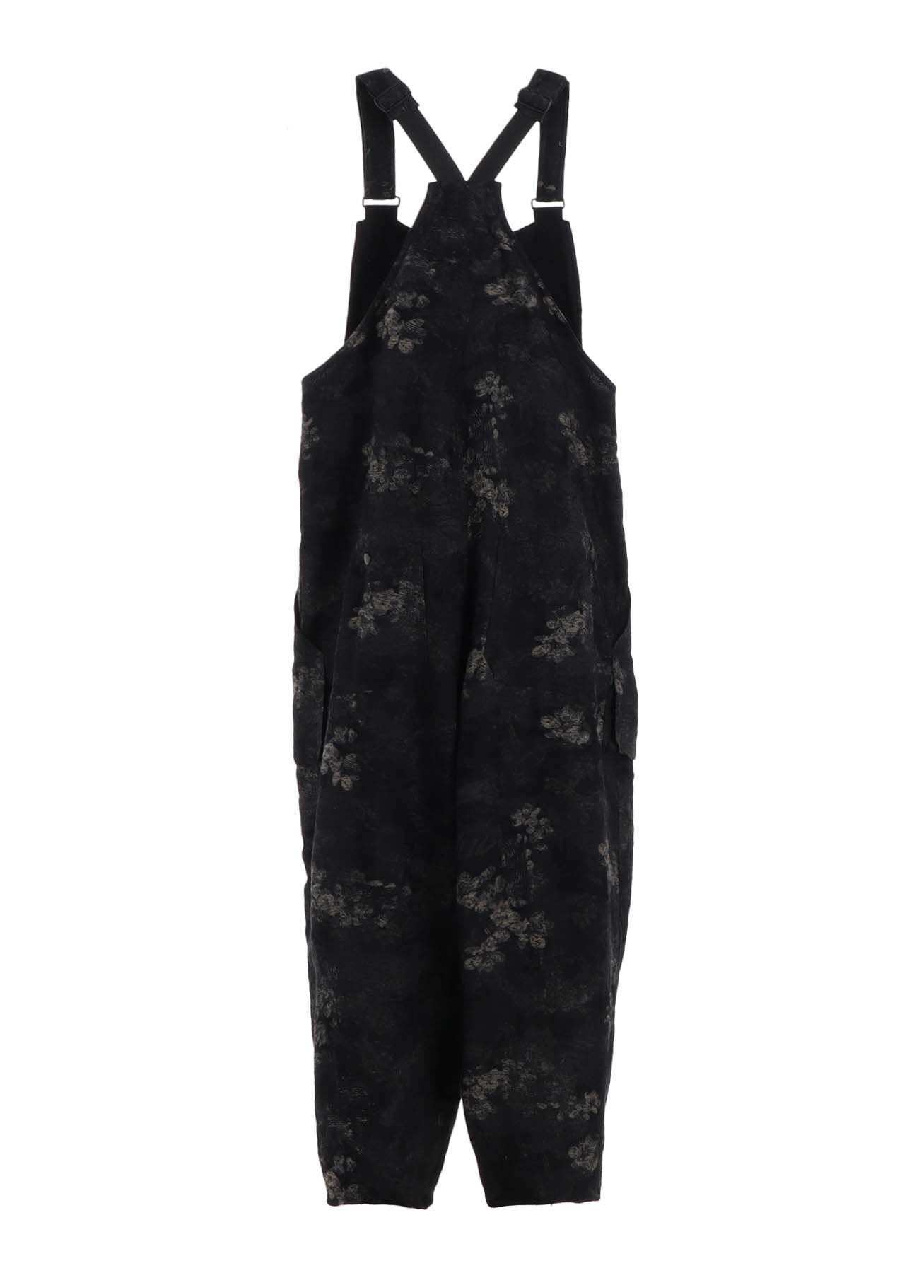 FADED FLORAL JACQUARD OVERALL