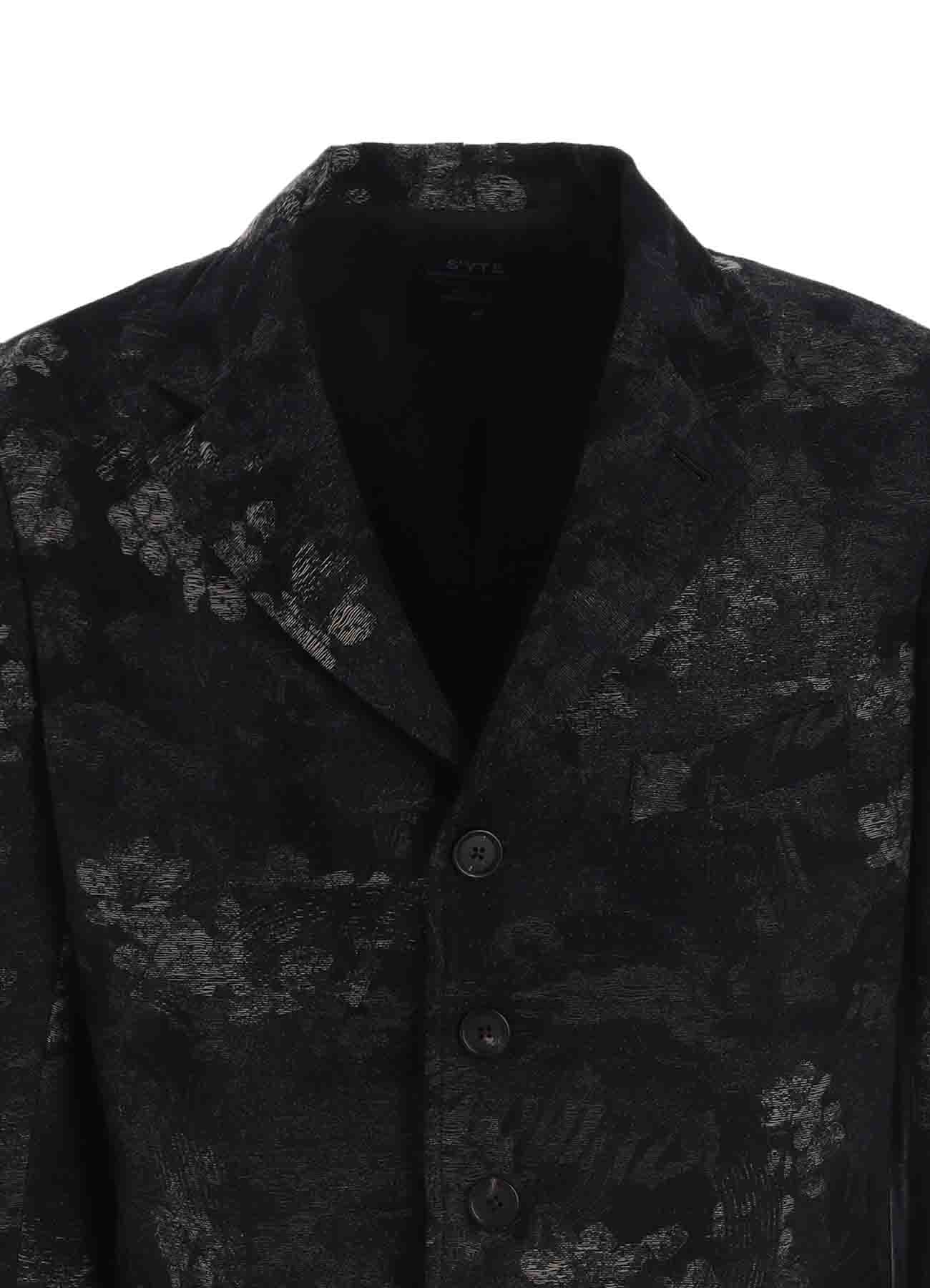 FADED FLORAL JACQUARD JACKET