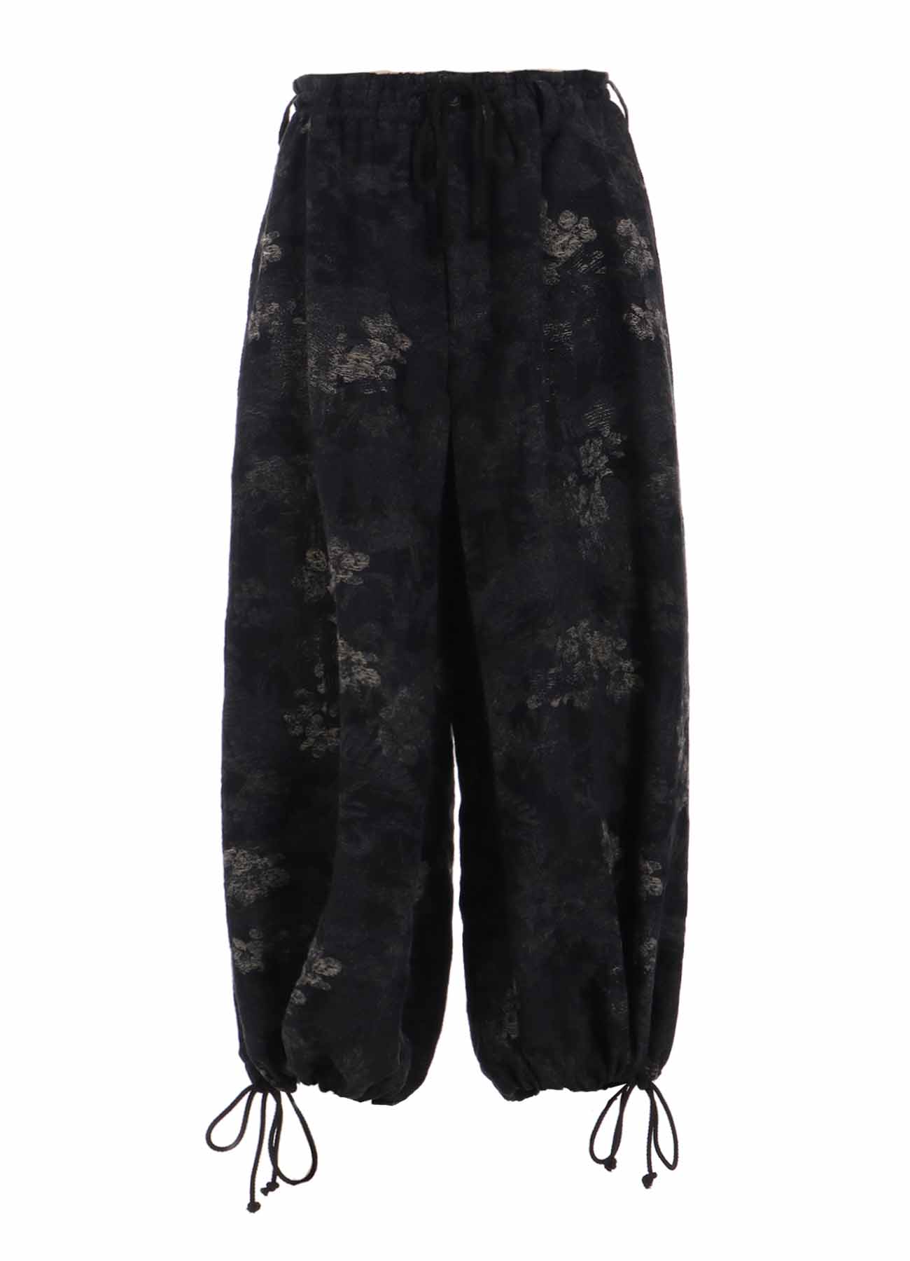 FADED FLORAL JACQUARD HAKAMA BALLOON PANTS