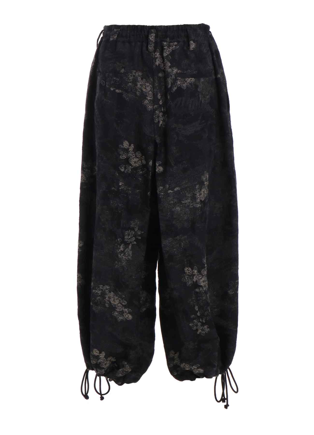 FADED FLORAL JACQUARD HAKAMA BALLOON PANTS