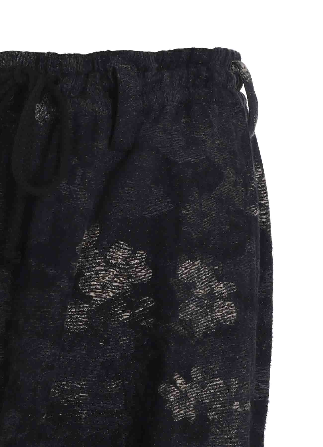 FADED FLORAL JACQUARD HAKAMA BALLOON PANTS