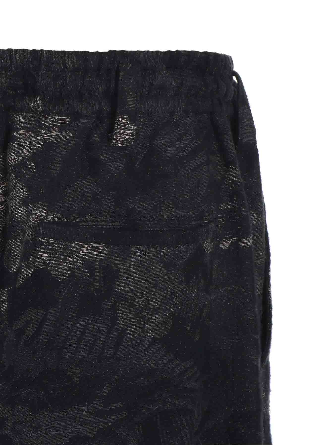 FADED FLORAL JACQUARD HAKAMA BALLOON PANTS