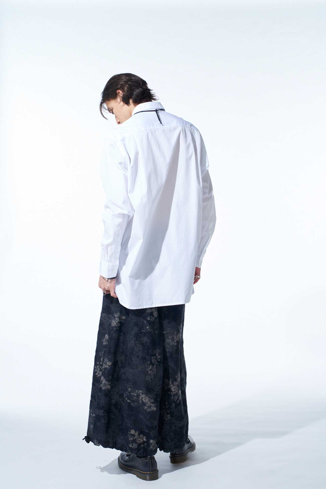 FADED FLORAL JACQUARD HAKAMA BALLOON PANTS