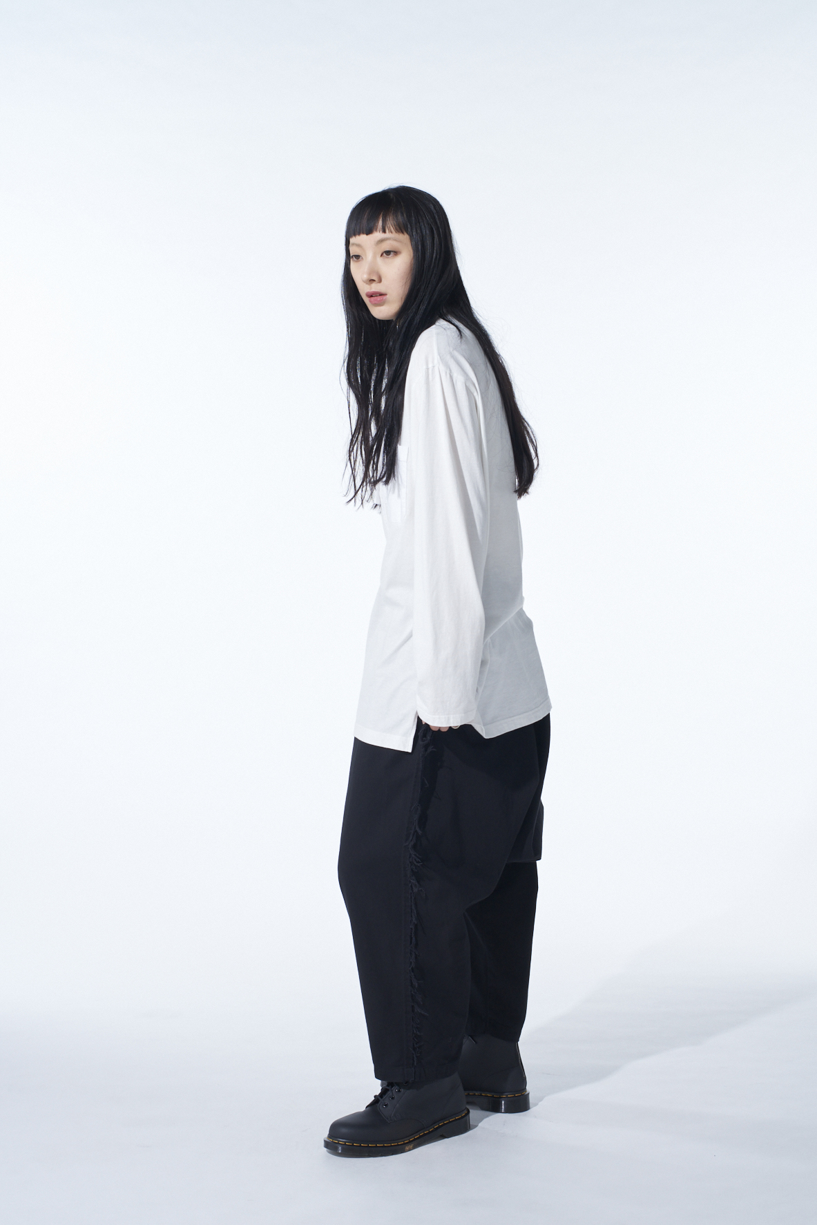 COTTON DRILL CUT-OUT SAROUEL PANTS