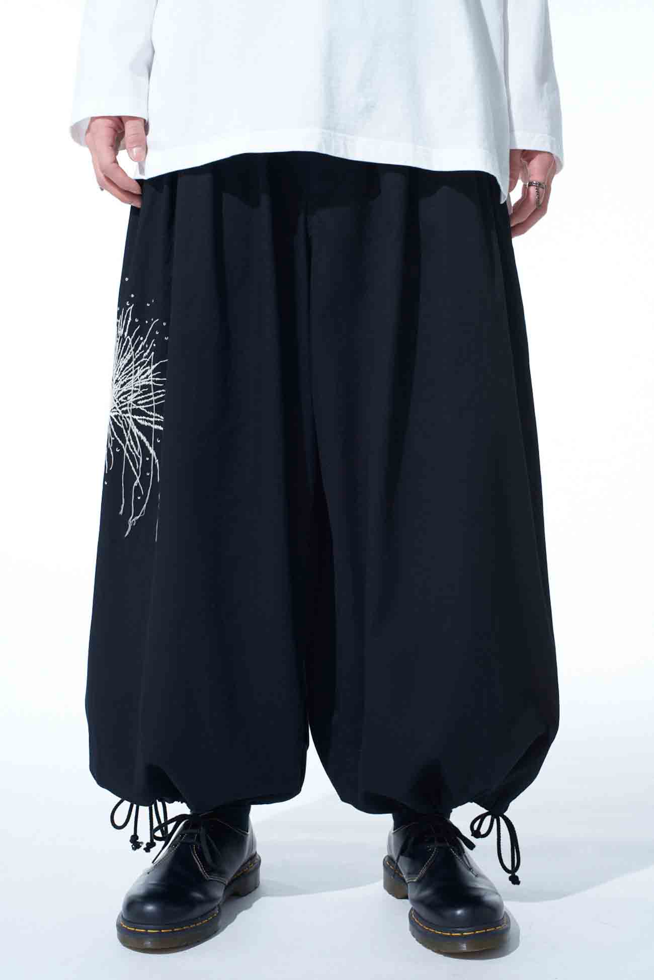 FIREWORKS EMBROIDERY BALLOON PANTS