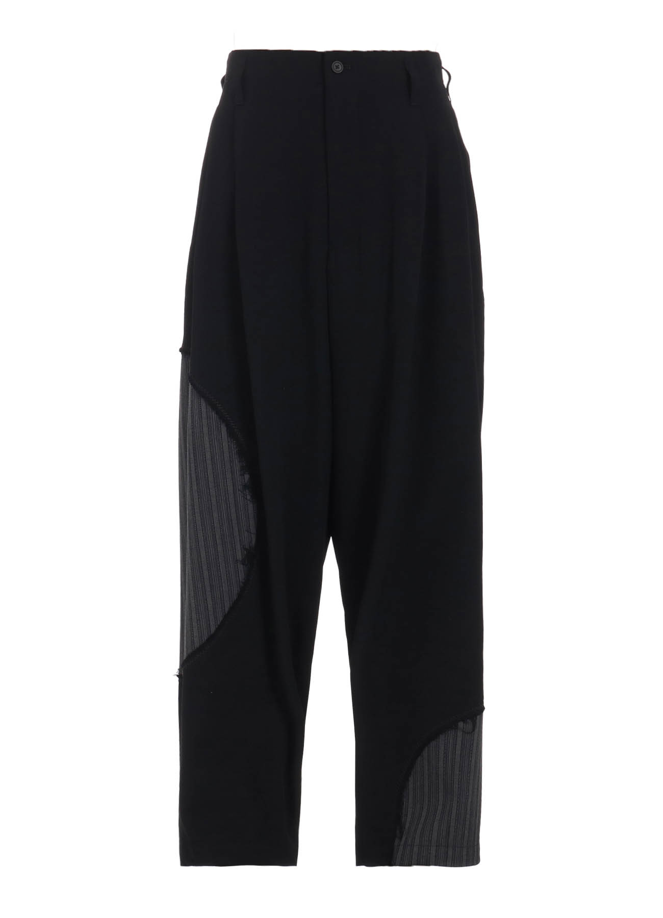 WASHER WOOL GABARDINE CUT-OUT STRIPED PANTS