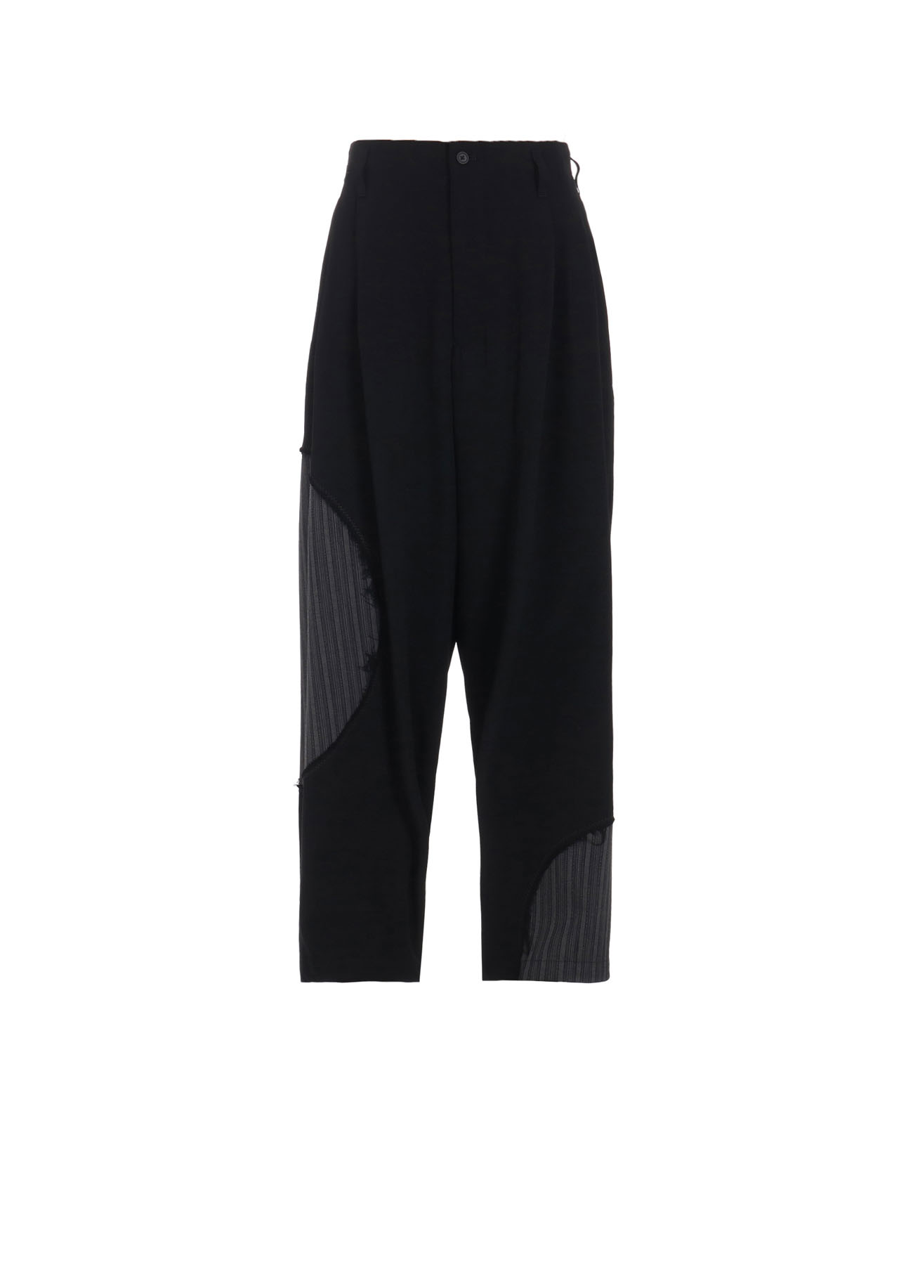 WASHER WOOL GABARDINE CUT-OUT STRIPED PANTS