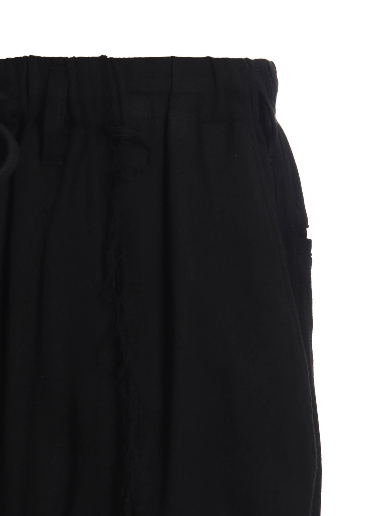 VISCOSE TWILL CUT-OFF WIDE SHORTS