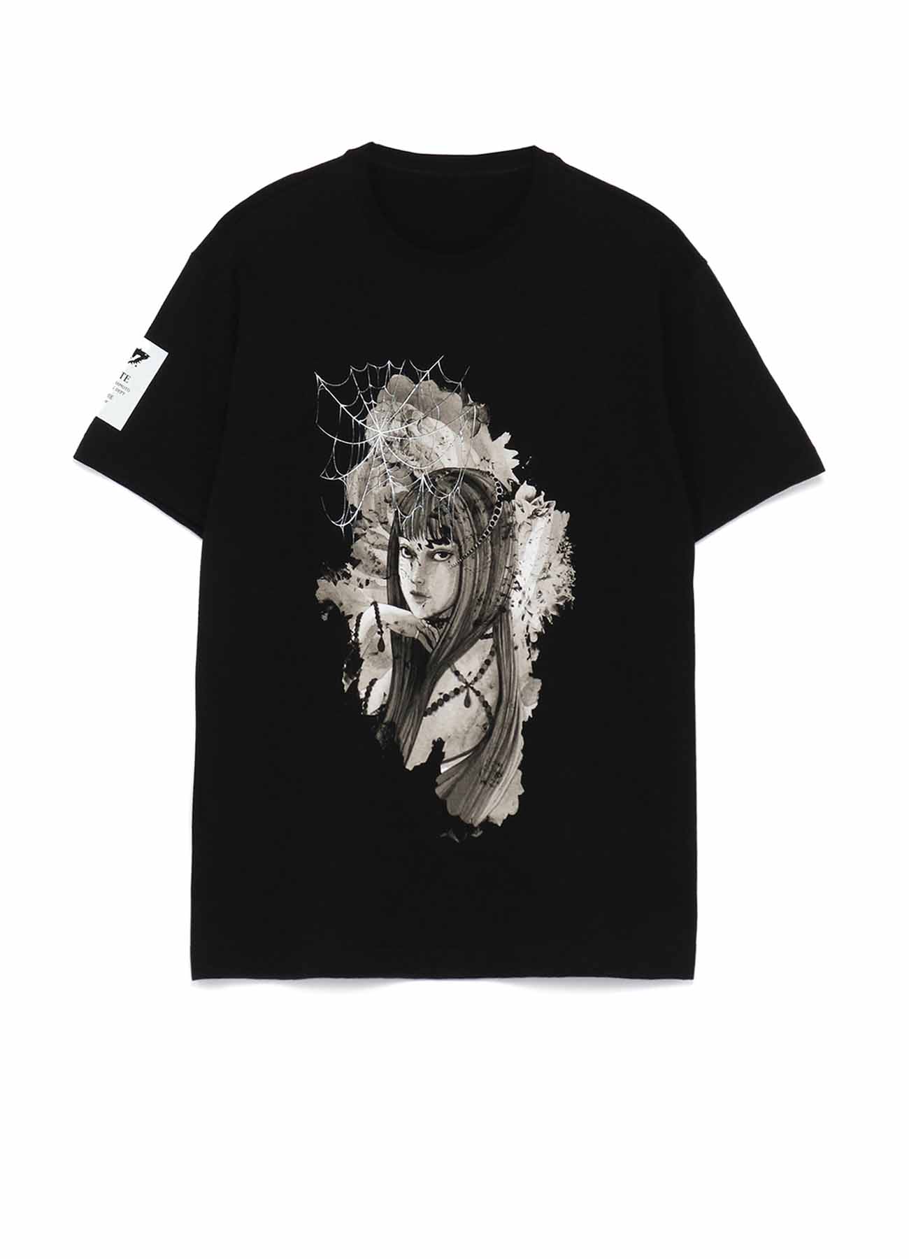 "Tomie" Flowers and Spider Web T-shirt