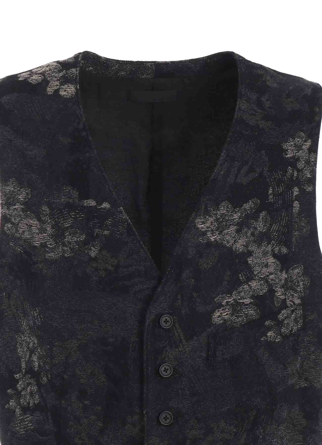 FADED FLORAL JACQUARD VEST