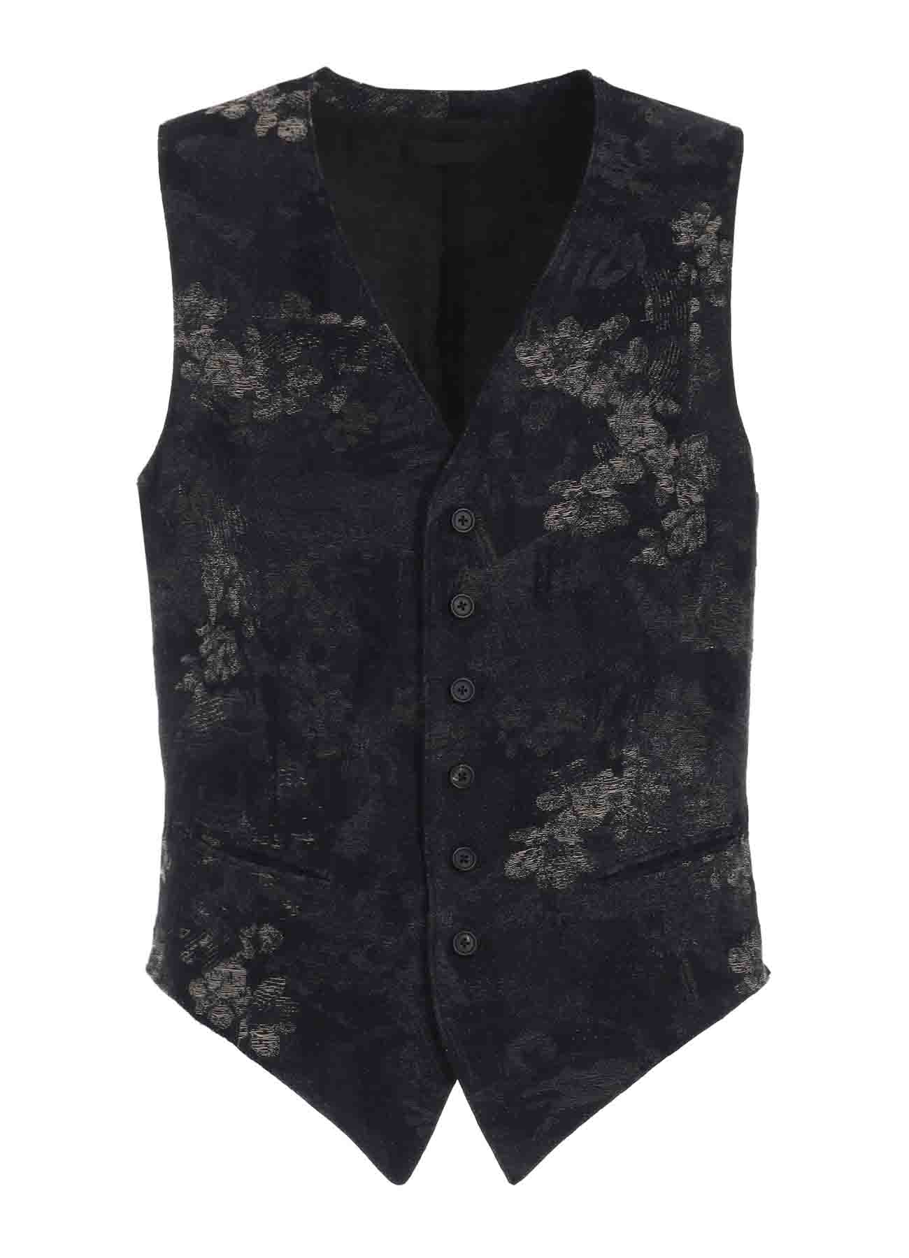 FADED FLORAL JACQUARD VEST