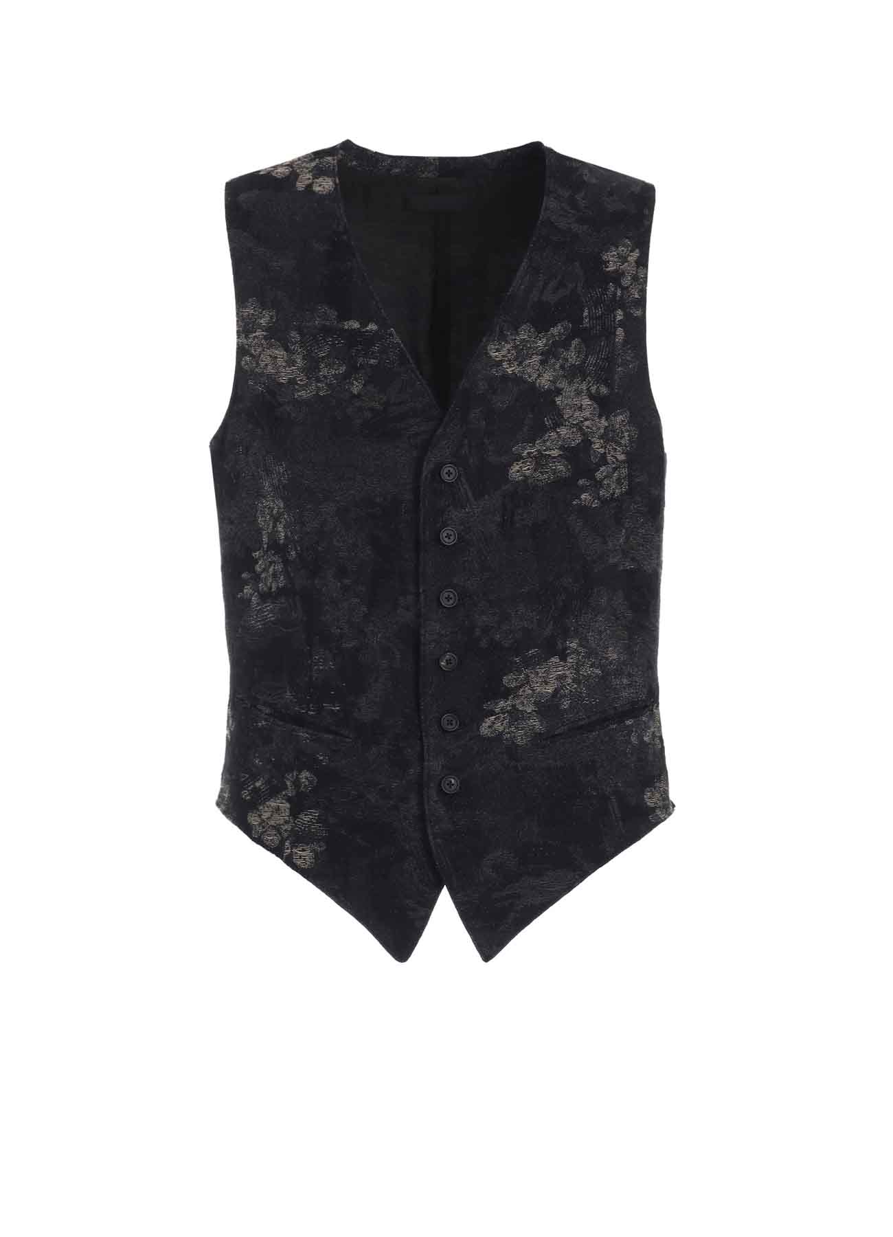 FADED FLORAL JACQUARD VEST