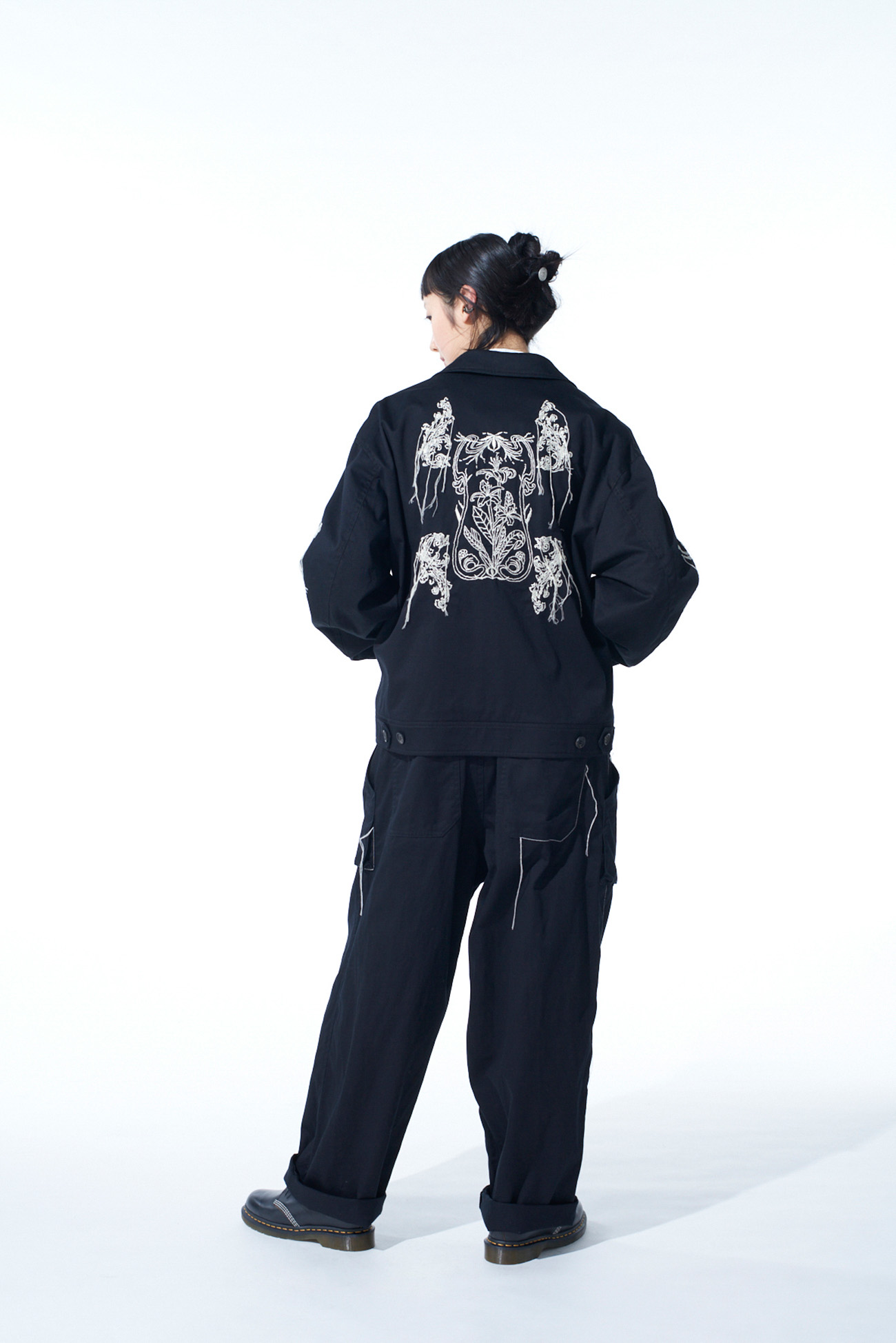 BAROQUE EMBROIDERY OVERSIZED ZIPPER BLOUSON