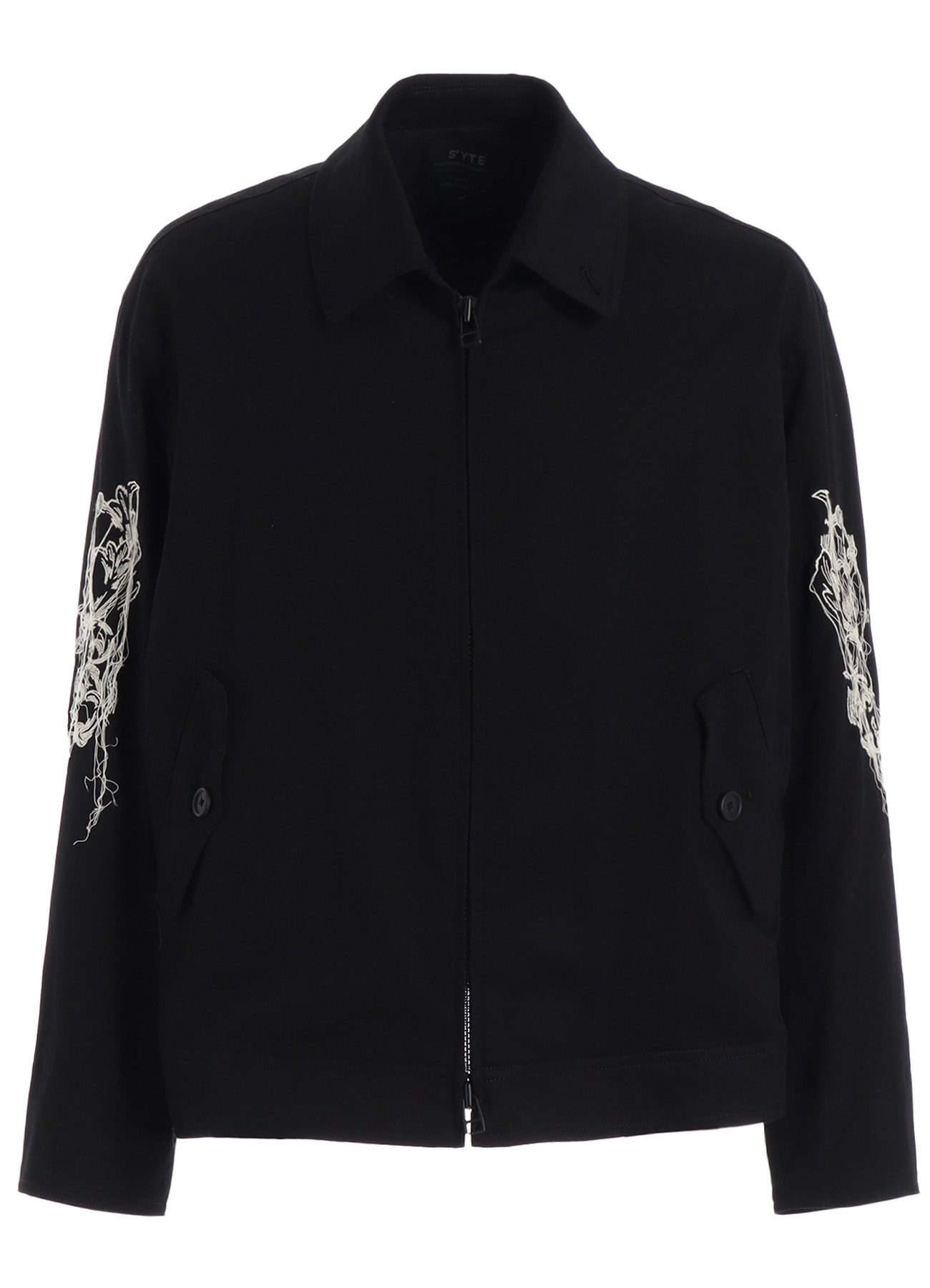 BAROQUE EMBROIDERY OVERSIZED ZIPPER BLOUSON