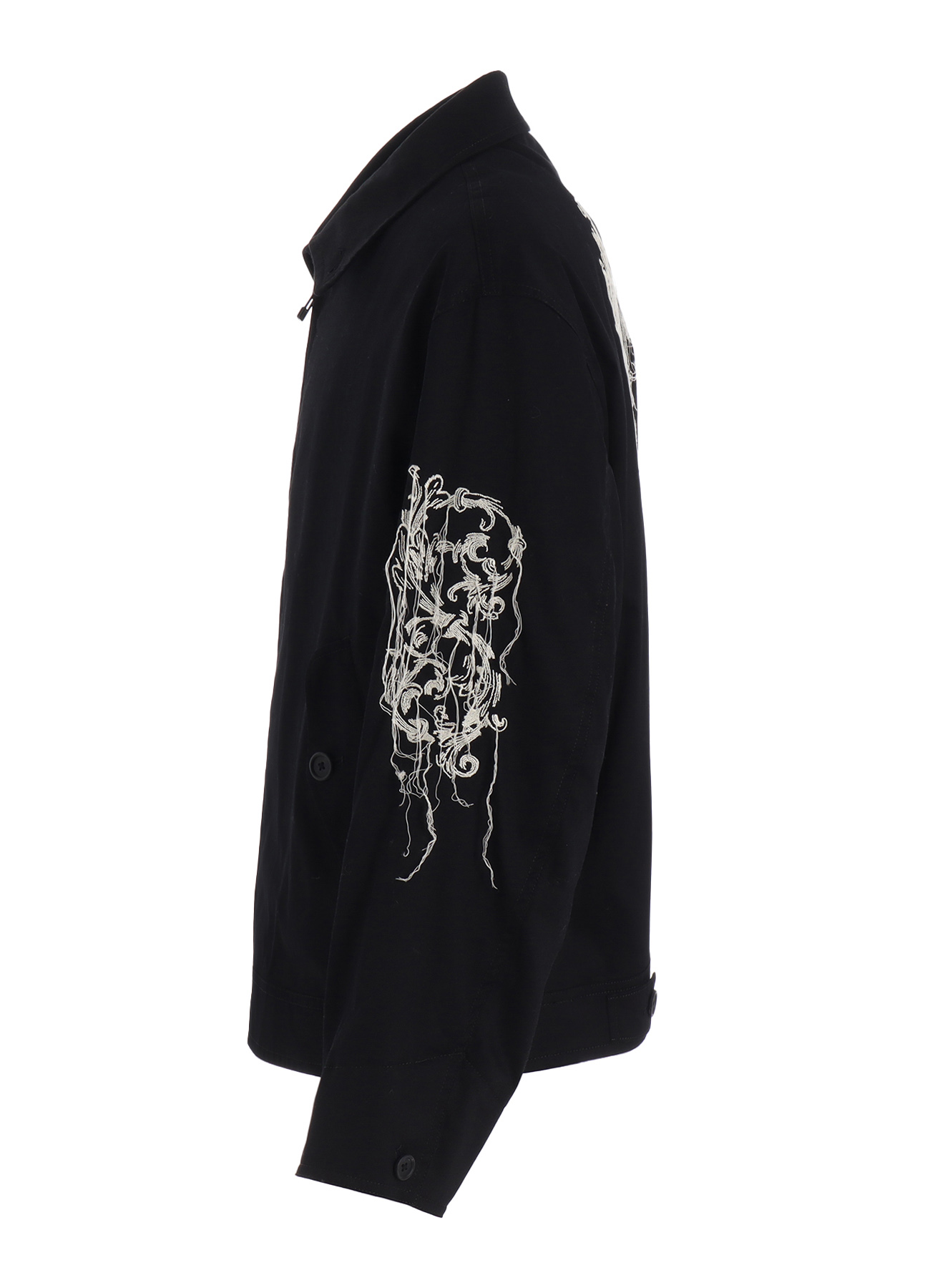 BAROQUE EMBROIDERY OVERSIZED ZIPPER BLOUSON