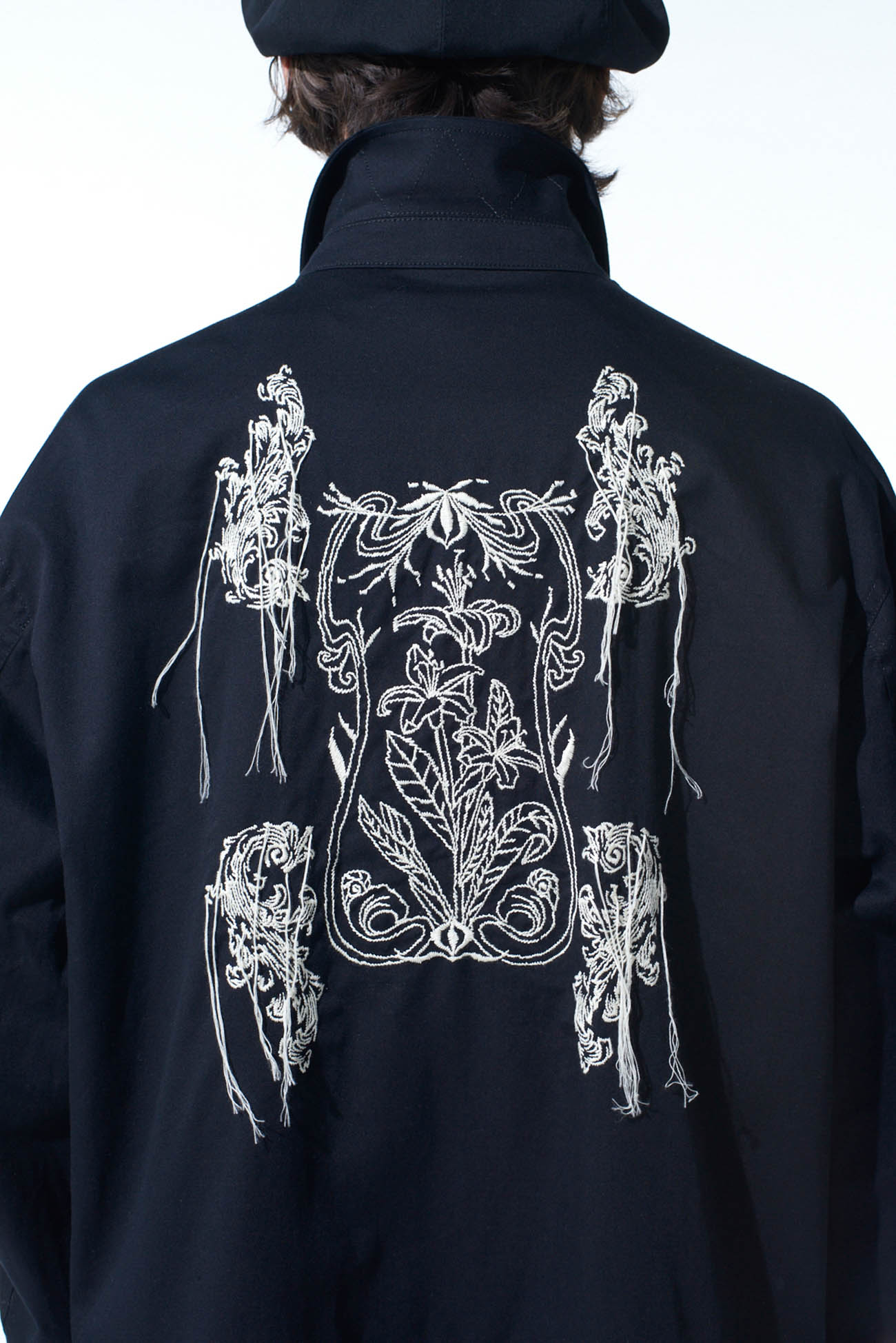 BAROQUE EMBROIDERY OVERSIZED ZIPPER BLOUSON